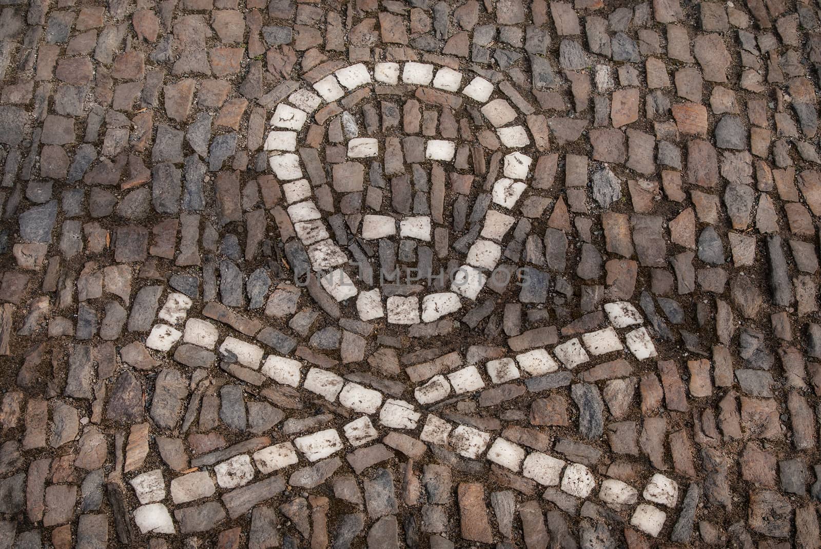 Stone symbol Skull and bones , Touristic place kostnice - Kutna  by Zhukow