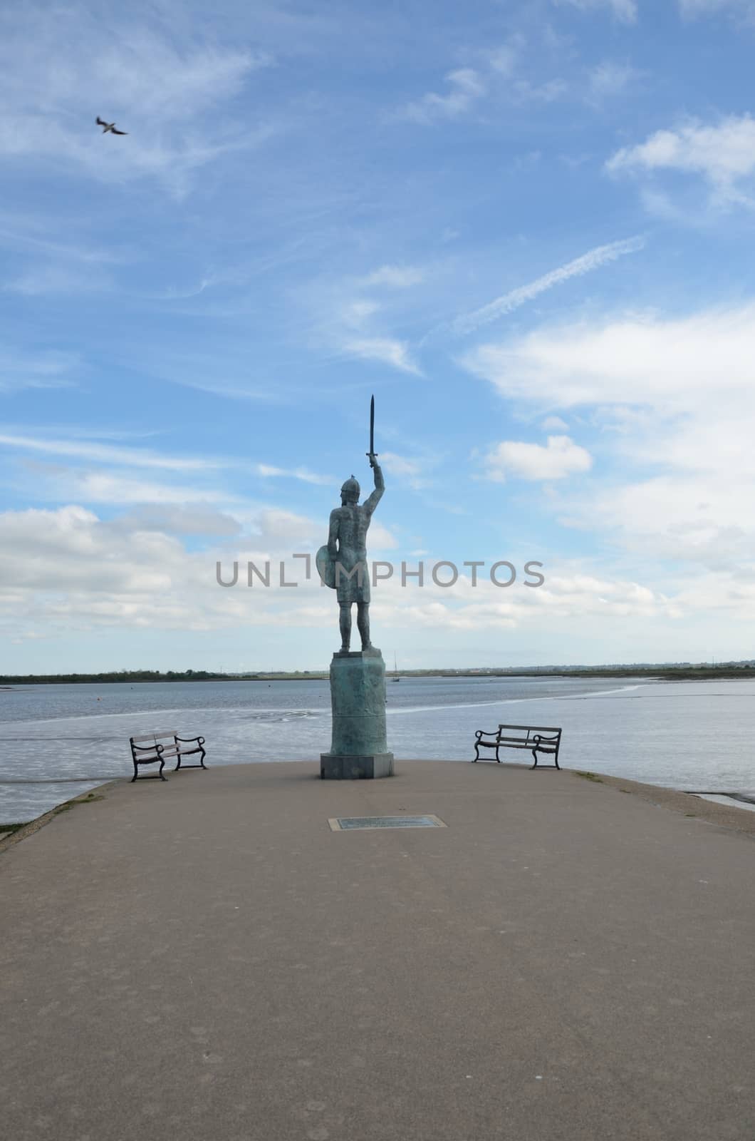 Warrior on Promenade with seats