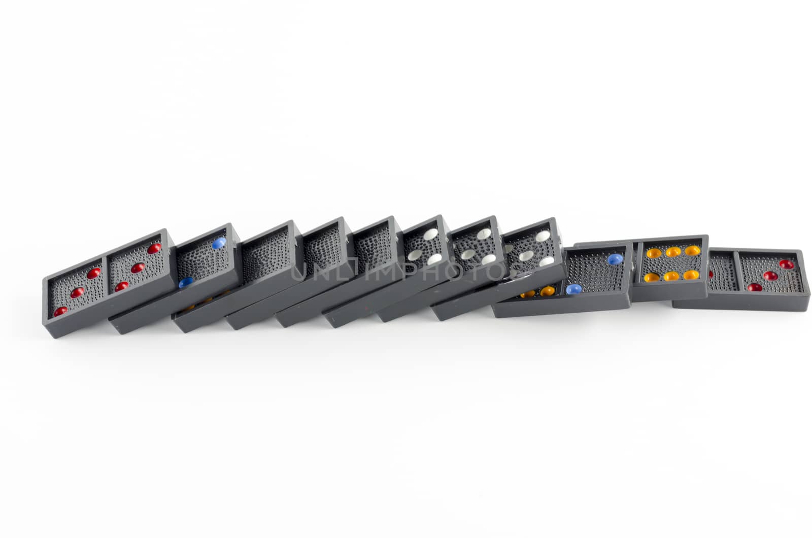 black domino isolated on white background
