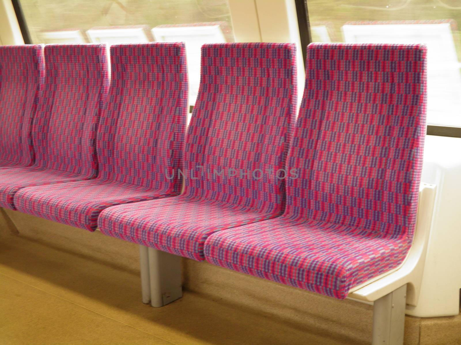 PRAGUE, CIRCA APRIL 2011 - train seats empty useful as travel concept, in Prague, April 2011