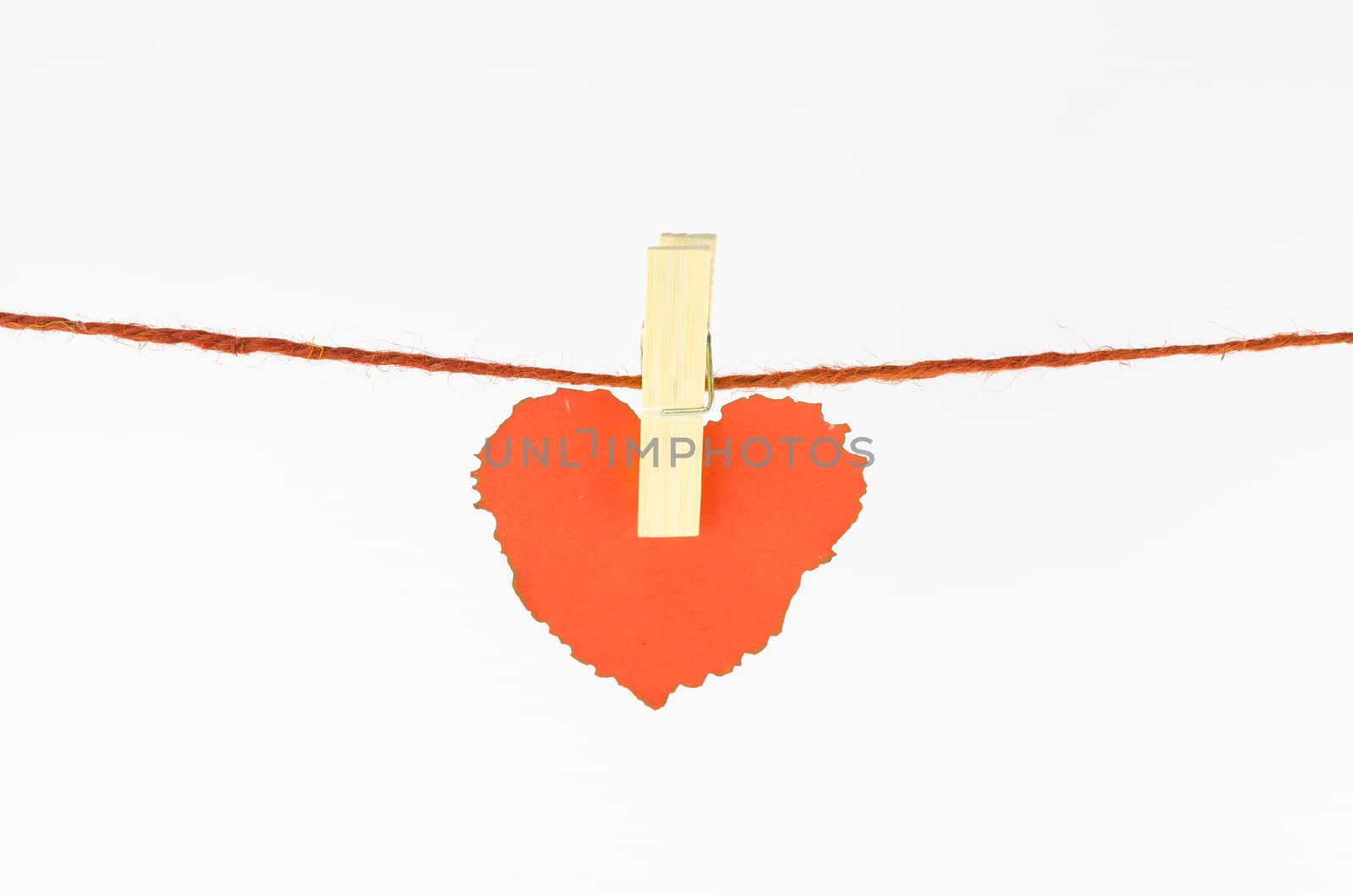 red heart isolated on white background
