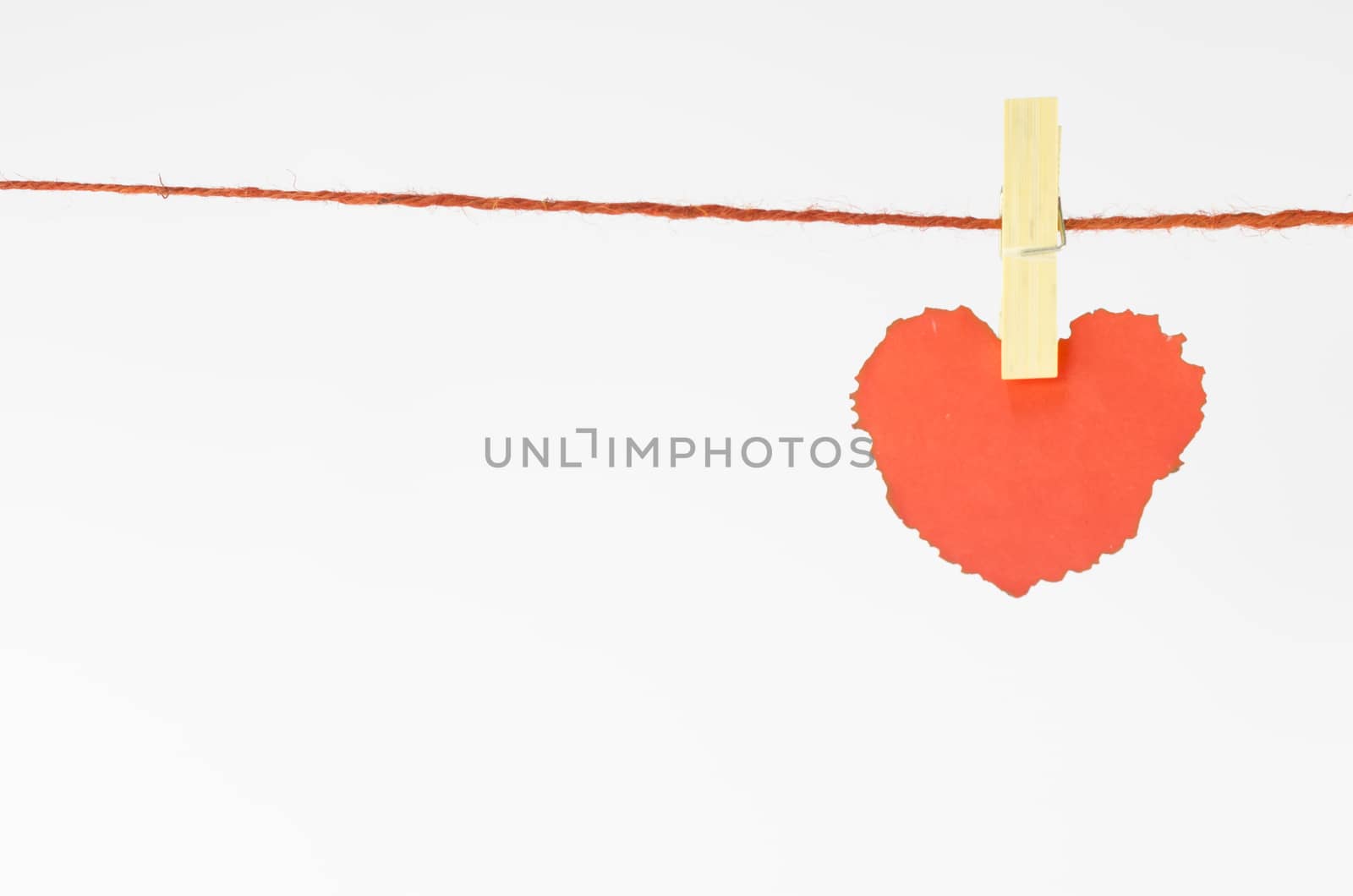red heart isolated on white background