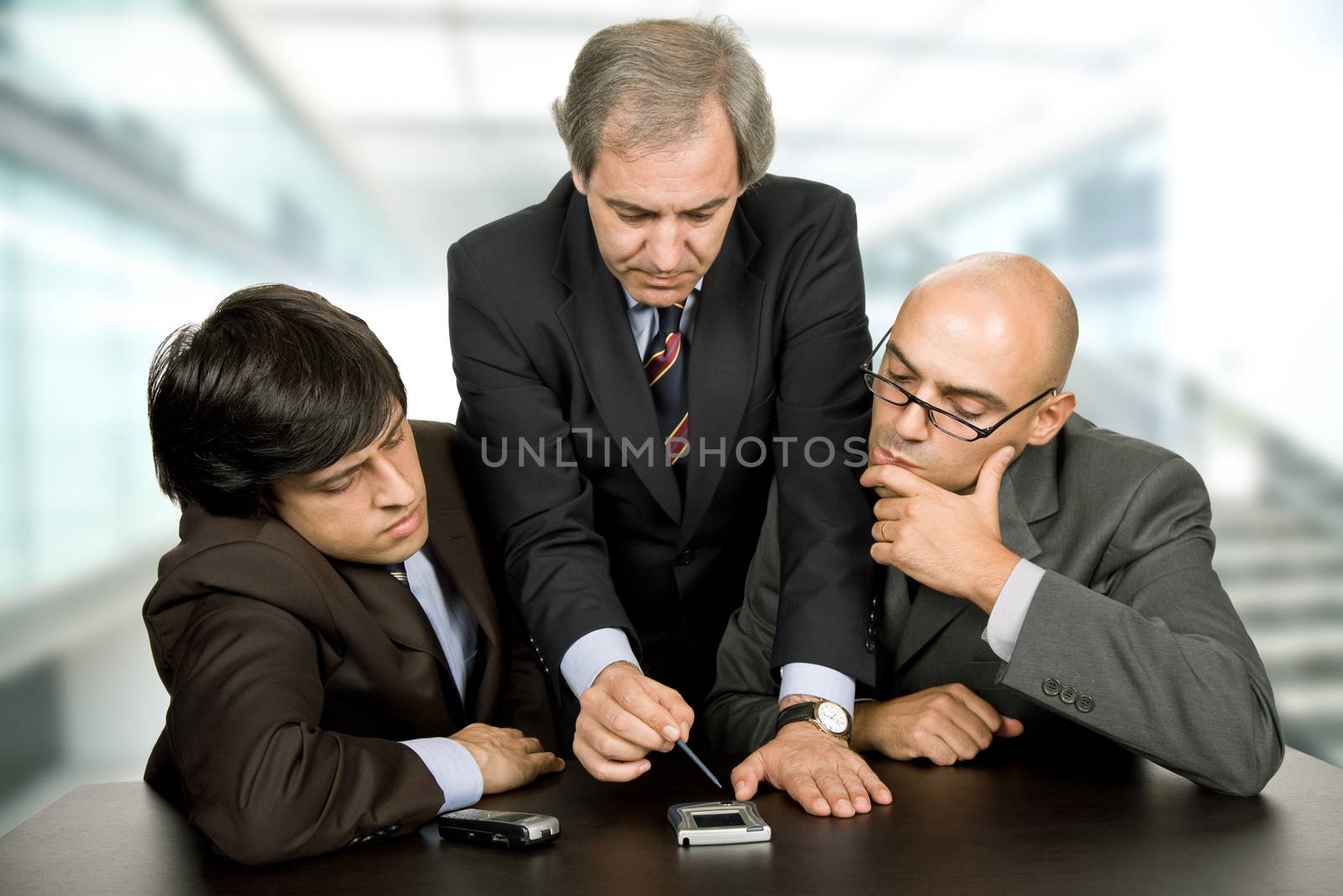 group of workers on a meeting at the office