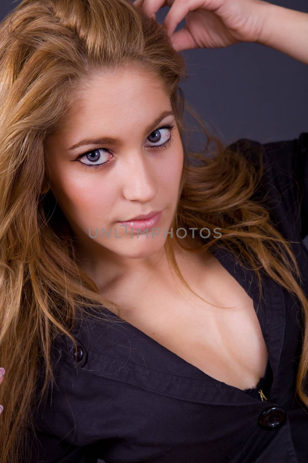 an young beautiful woman close up portrait