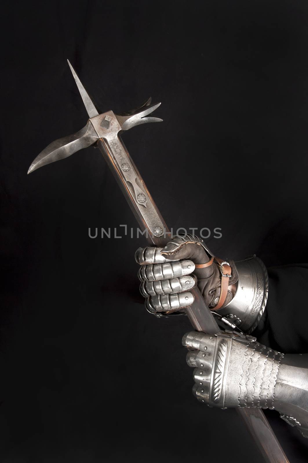 Hand protection medieval knight. Element protective armor