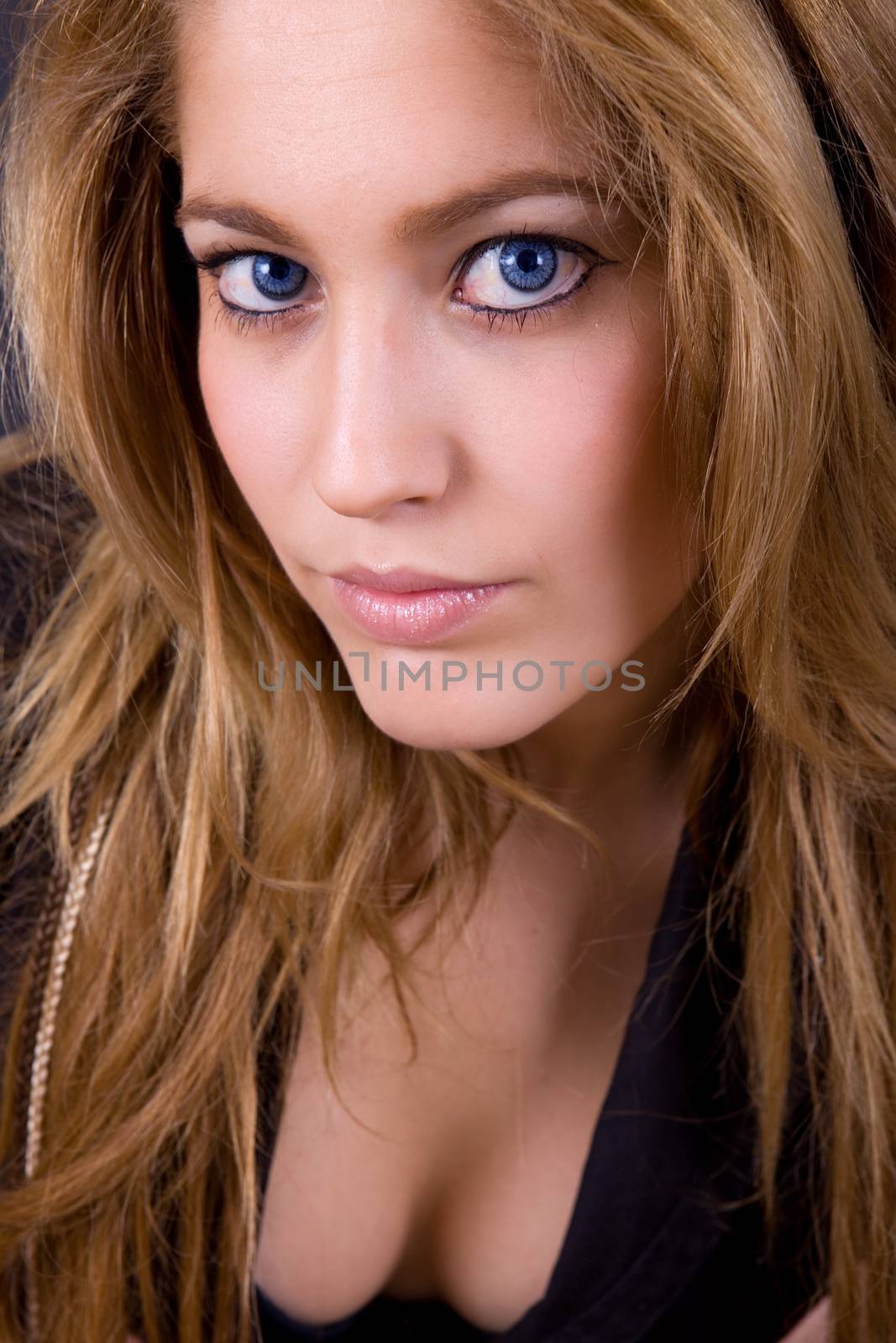 an young beautiful woman close up portrait