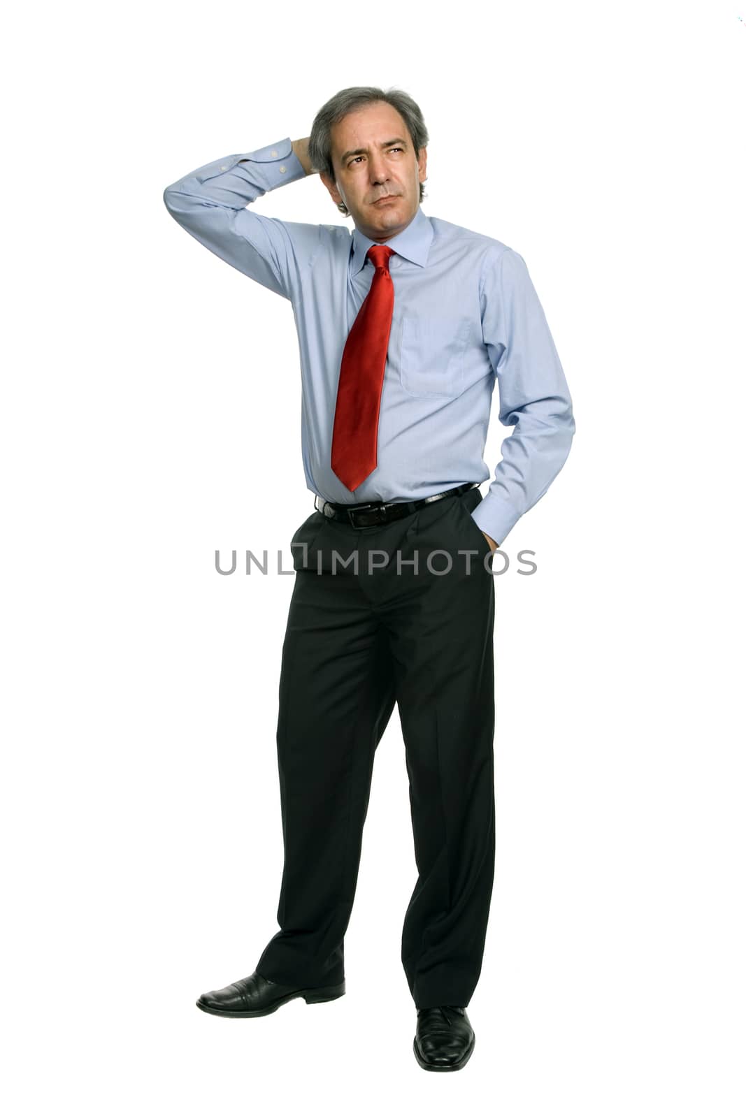 mature business man isolated on white background