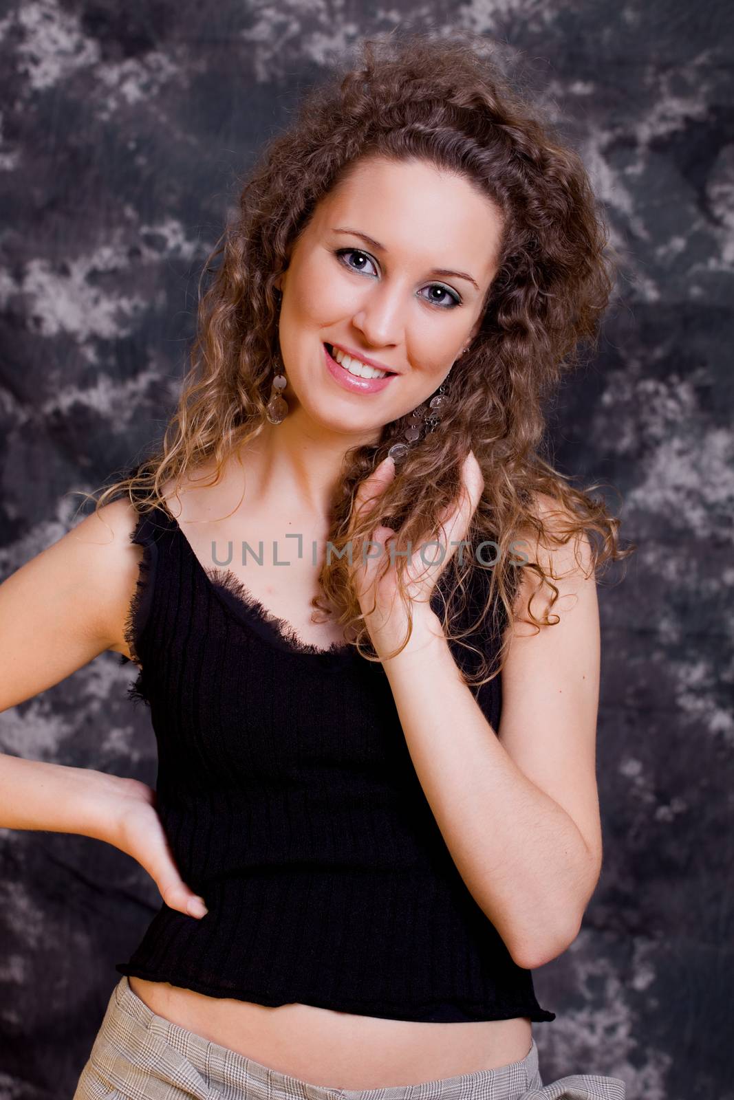 an young beautiful woman close up portrait