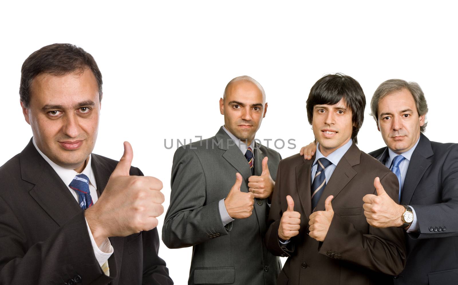 group of business men isolated on white