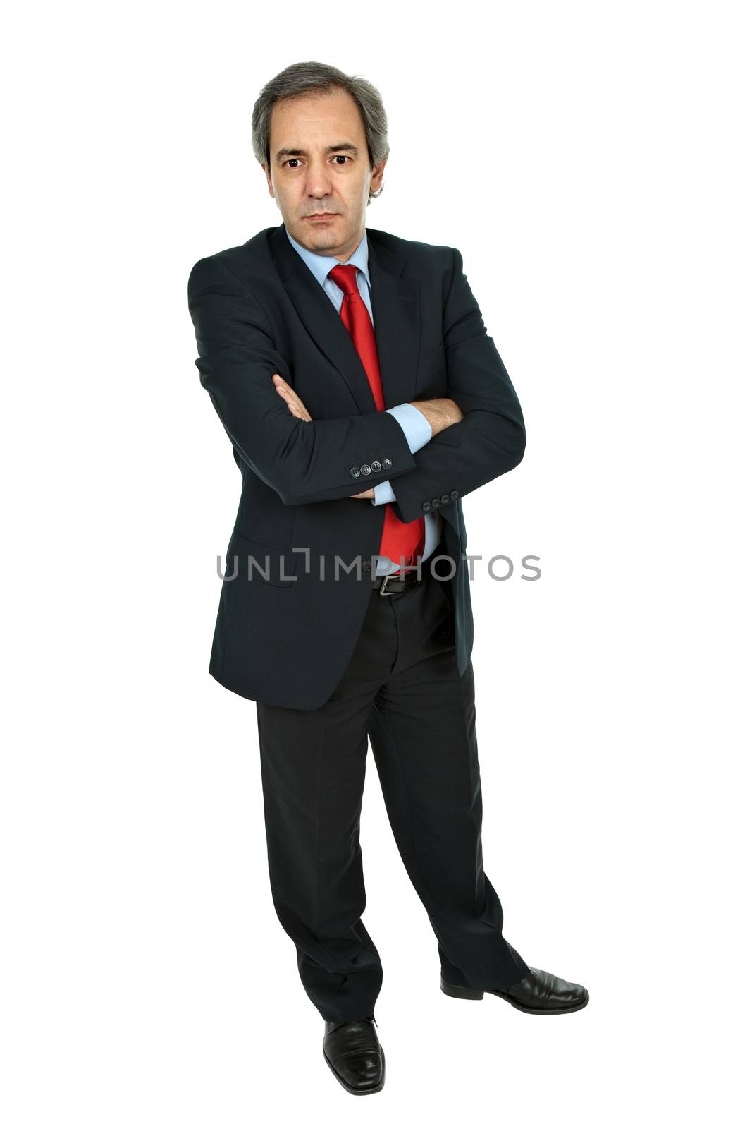 mature business man isolated on white background