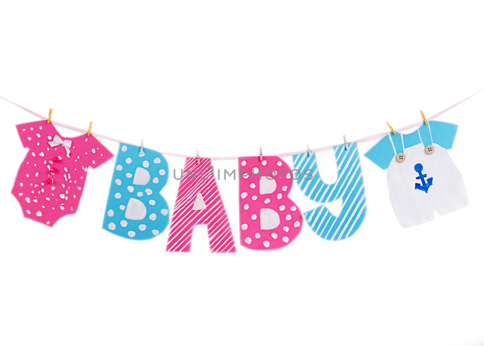 Baby shower boy and girl decoration garland by Angel_a