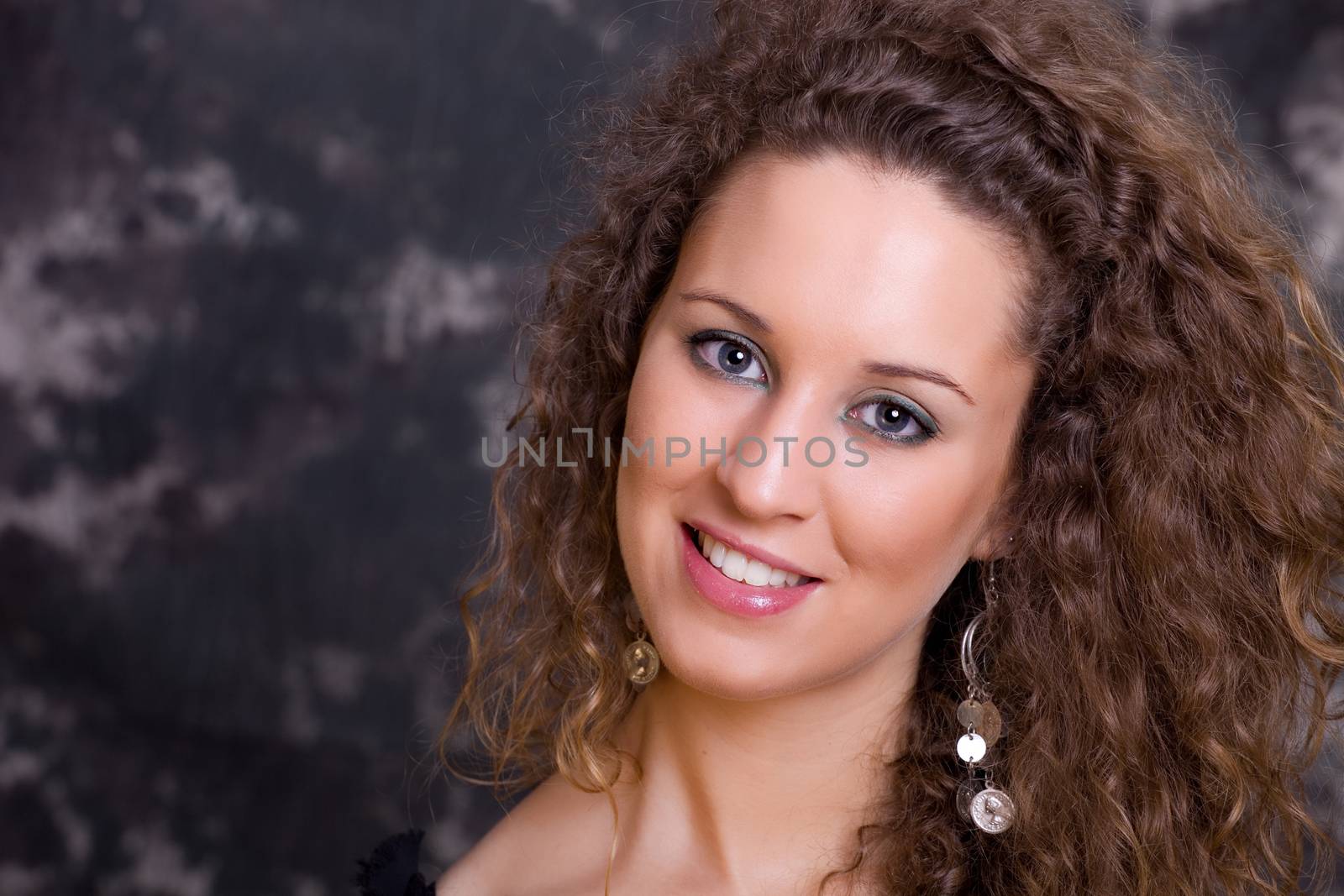 an young beautiful woman close up portrait