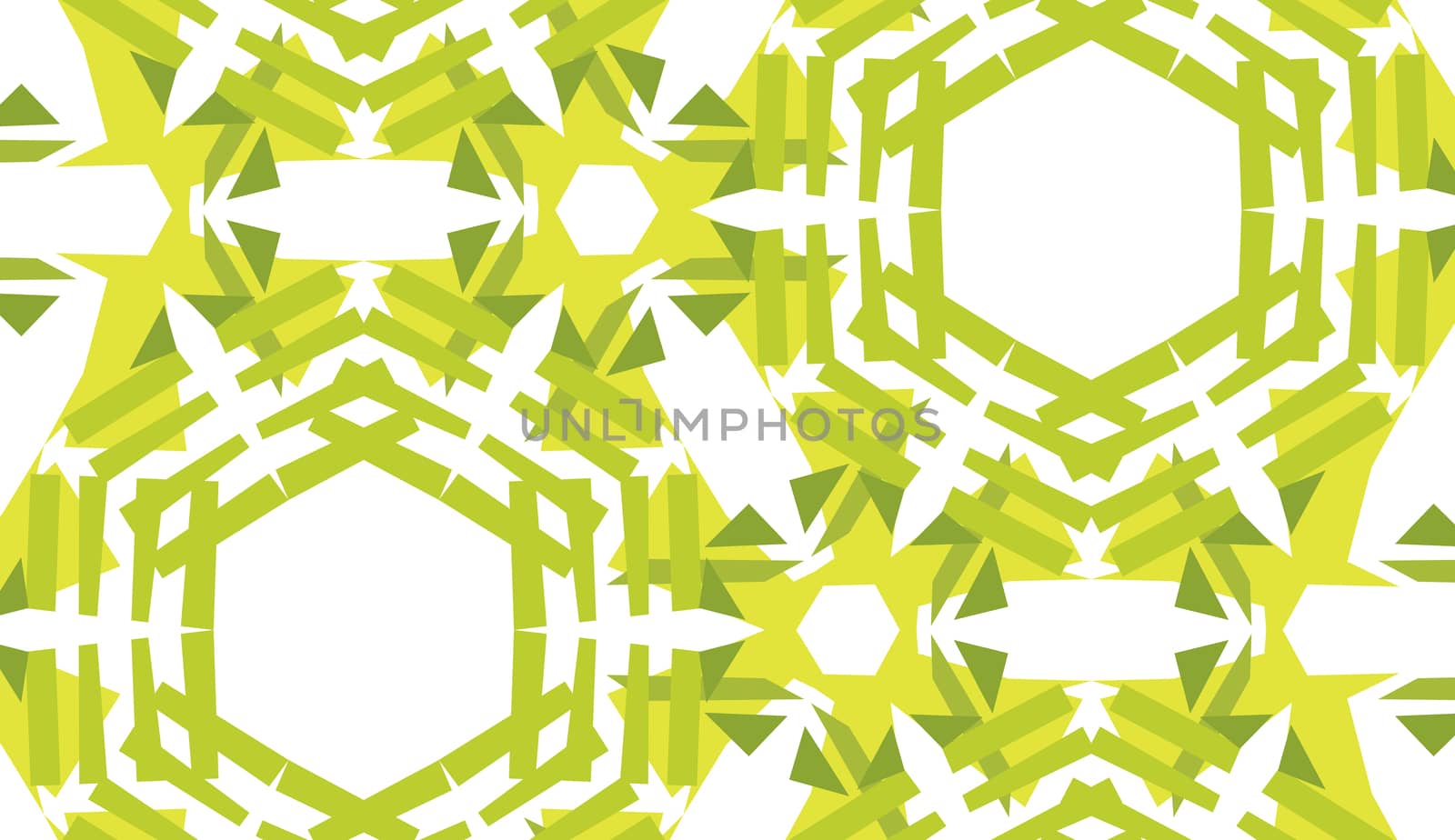 Background of green hexagons in seamless pattern