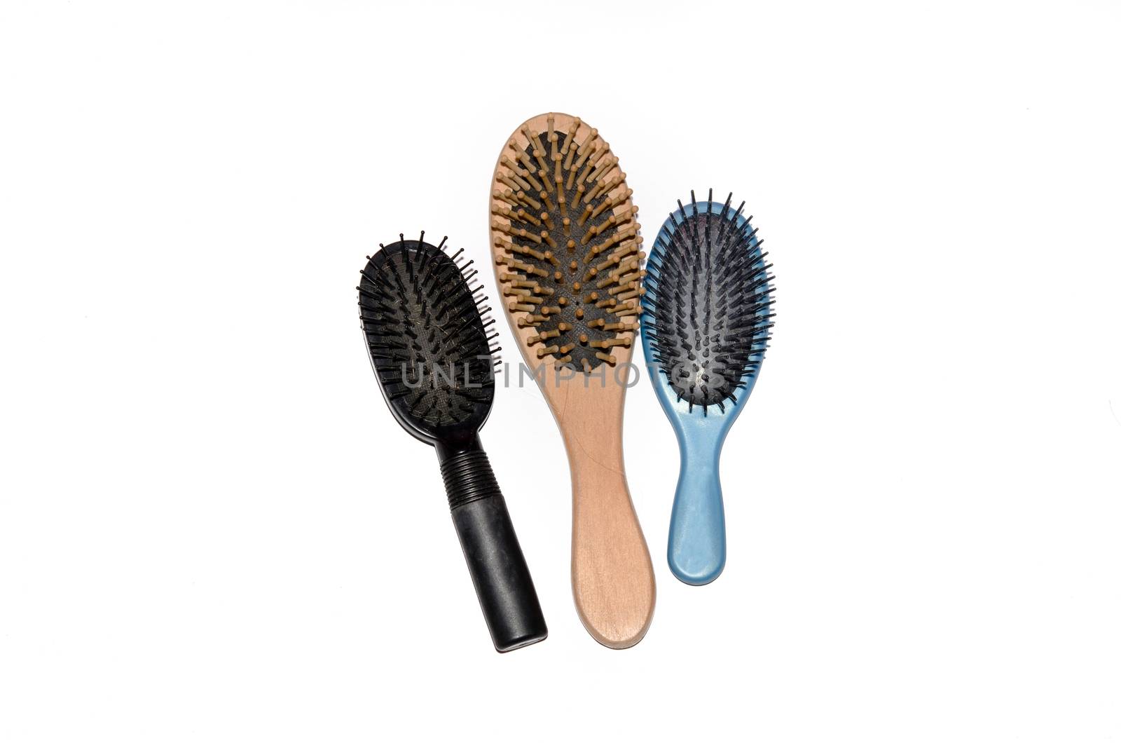 The comb brush isolated from white background.