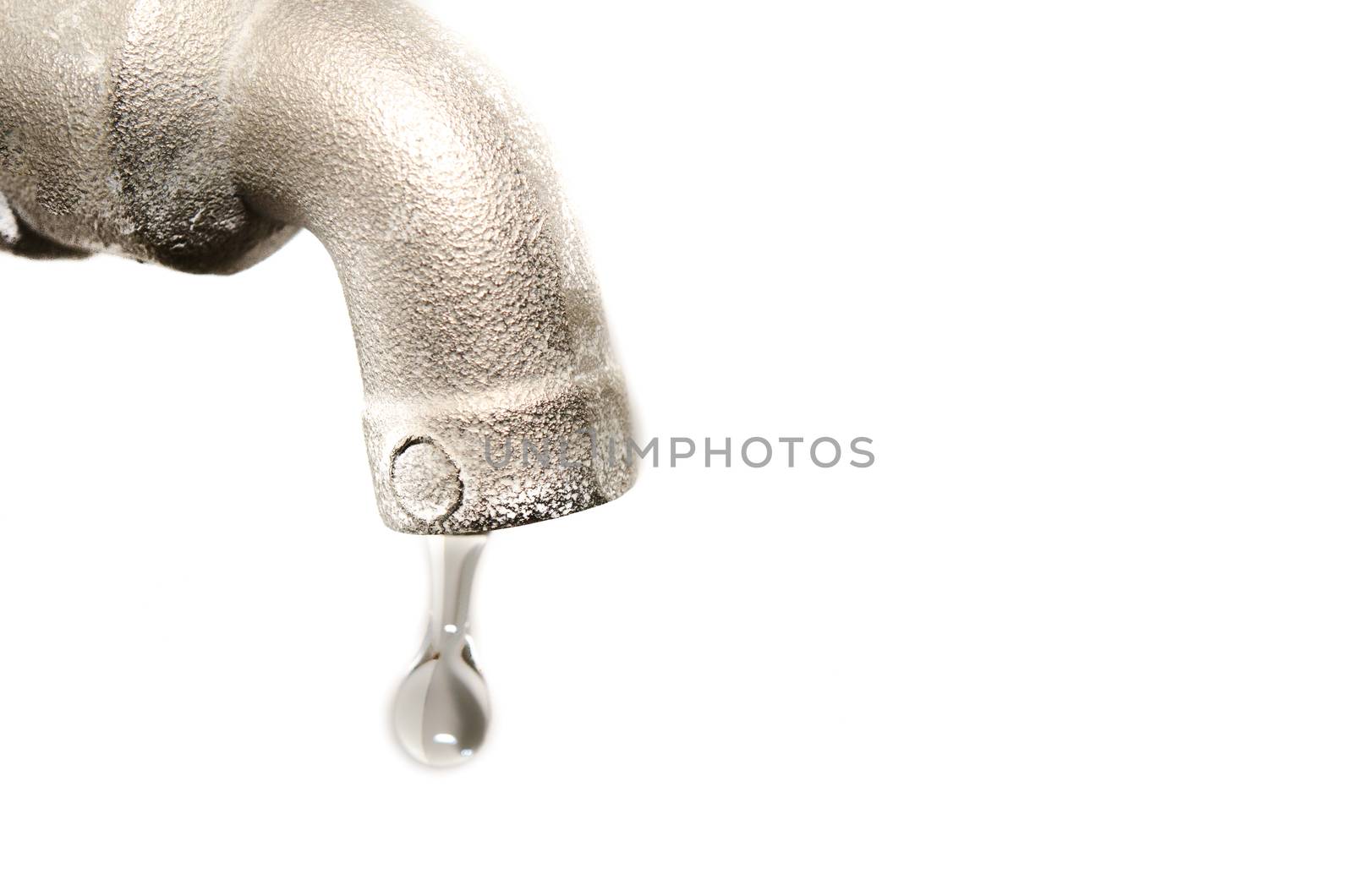 Is a water drops isolated white background.
