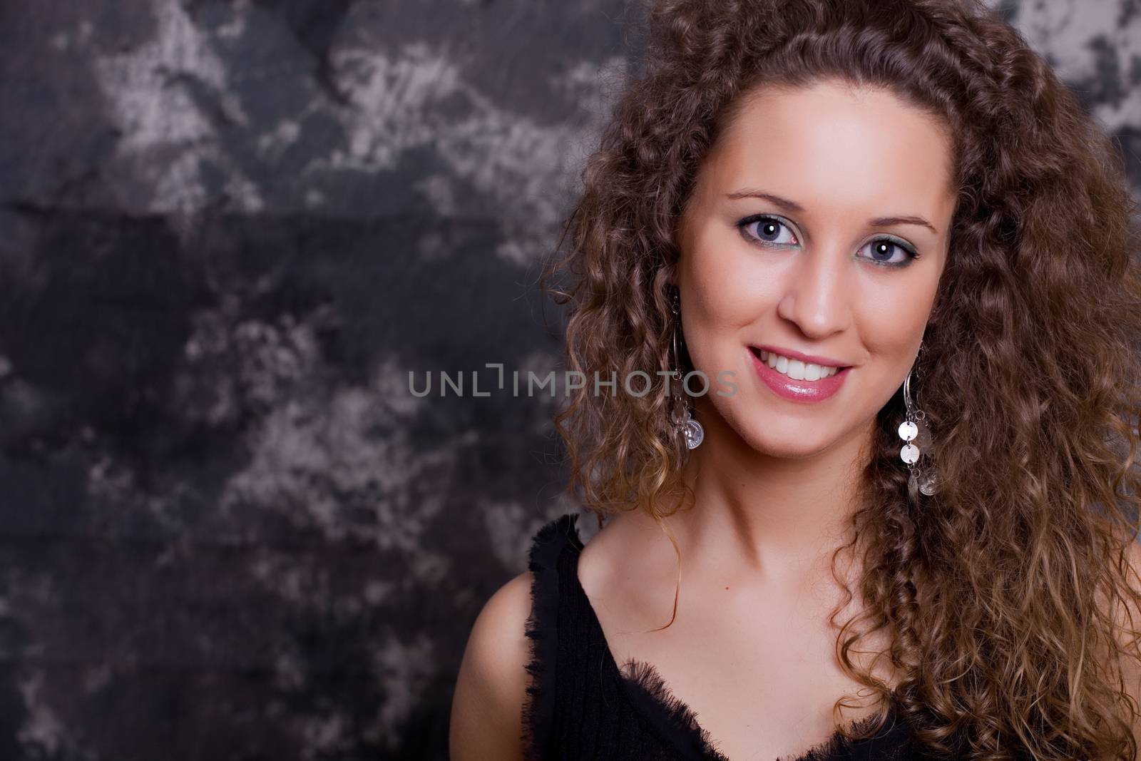 an young beautiful woman close up portrait