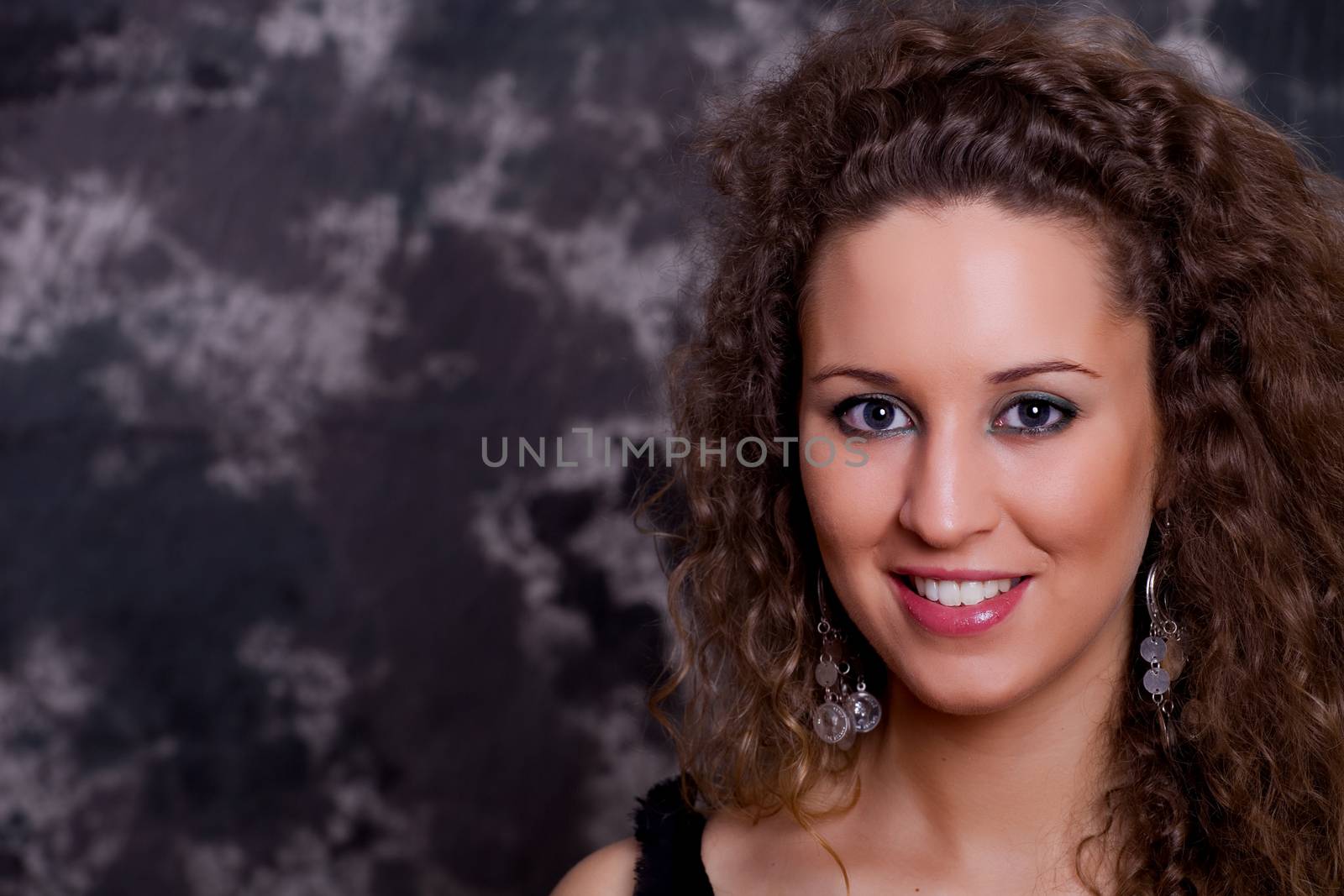 an young beautiful woman close up portrait