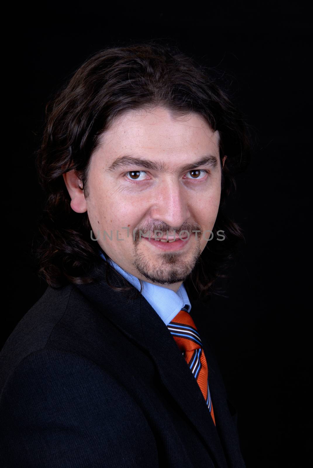 young business man portrait on white background