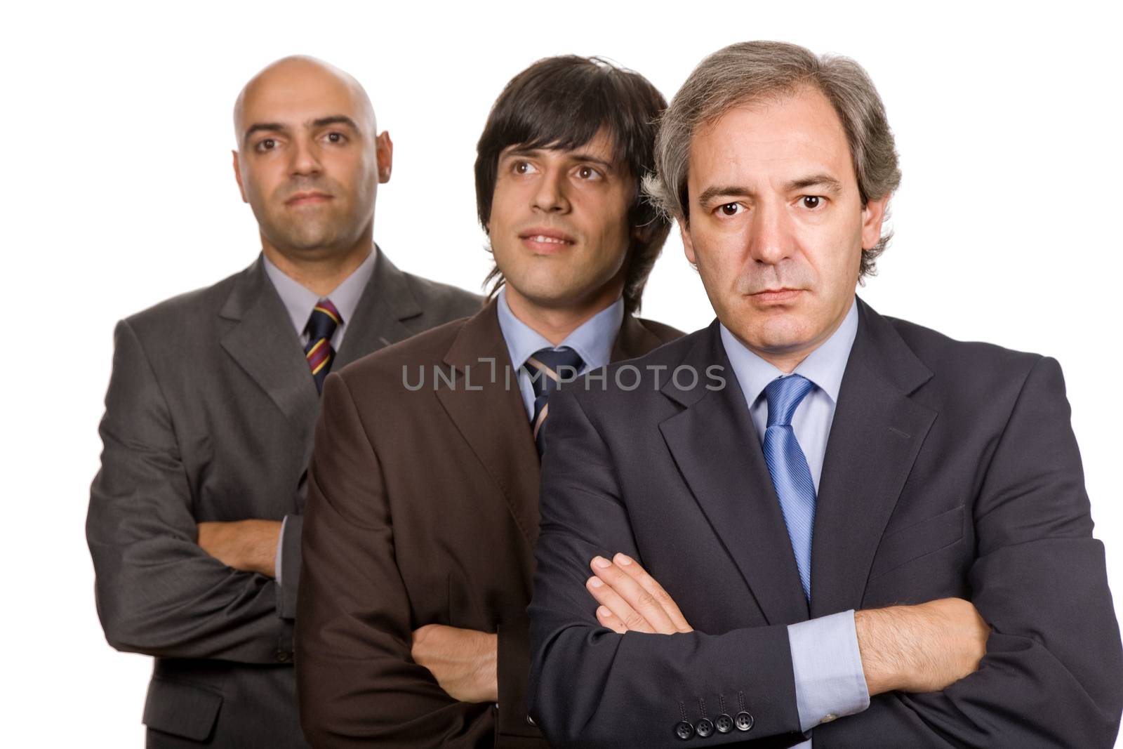 three business man isolated on white background