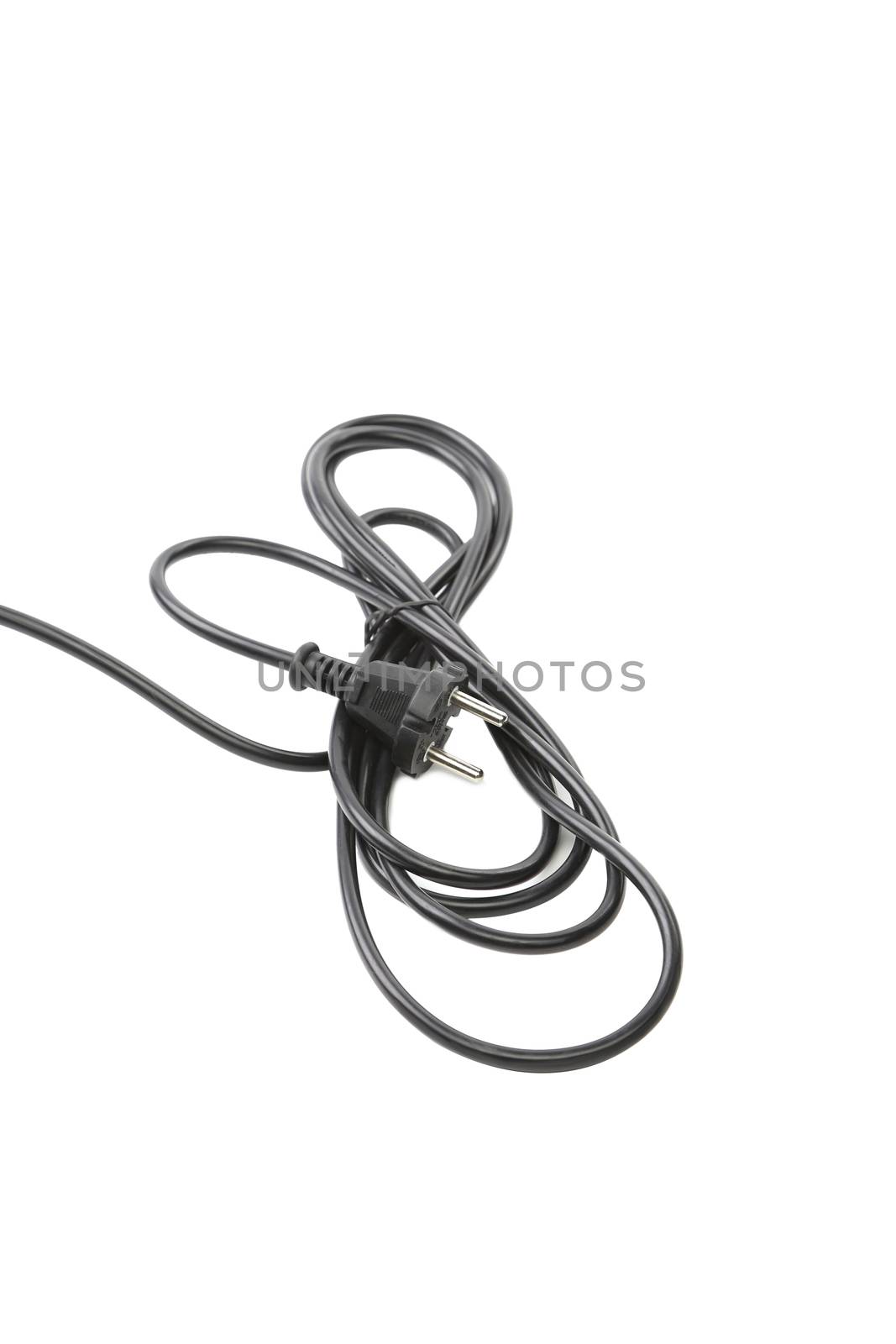 Plug of power supply "230V". Isolated on a white background.
