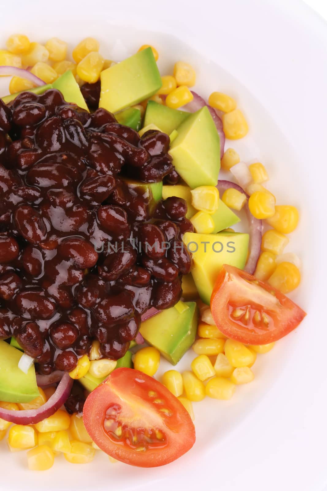 Close up of beans salad. by indigolotos