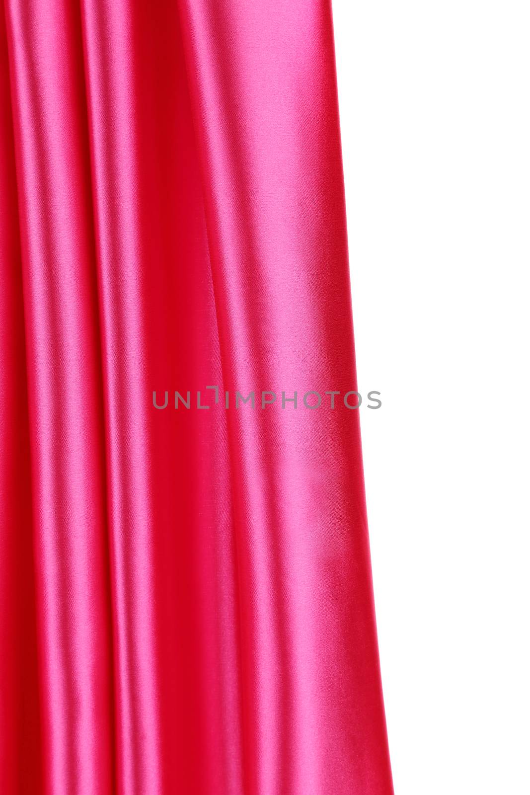 Creases in pink fabric. Close up. by indigolotos
