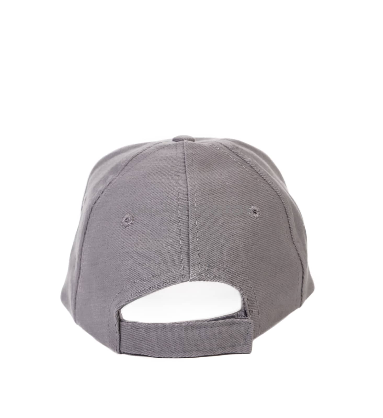 Working peaked cap. Back view. Isolated on a white background.