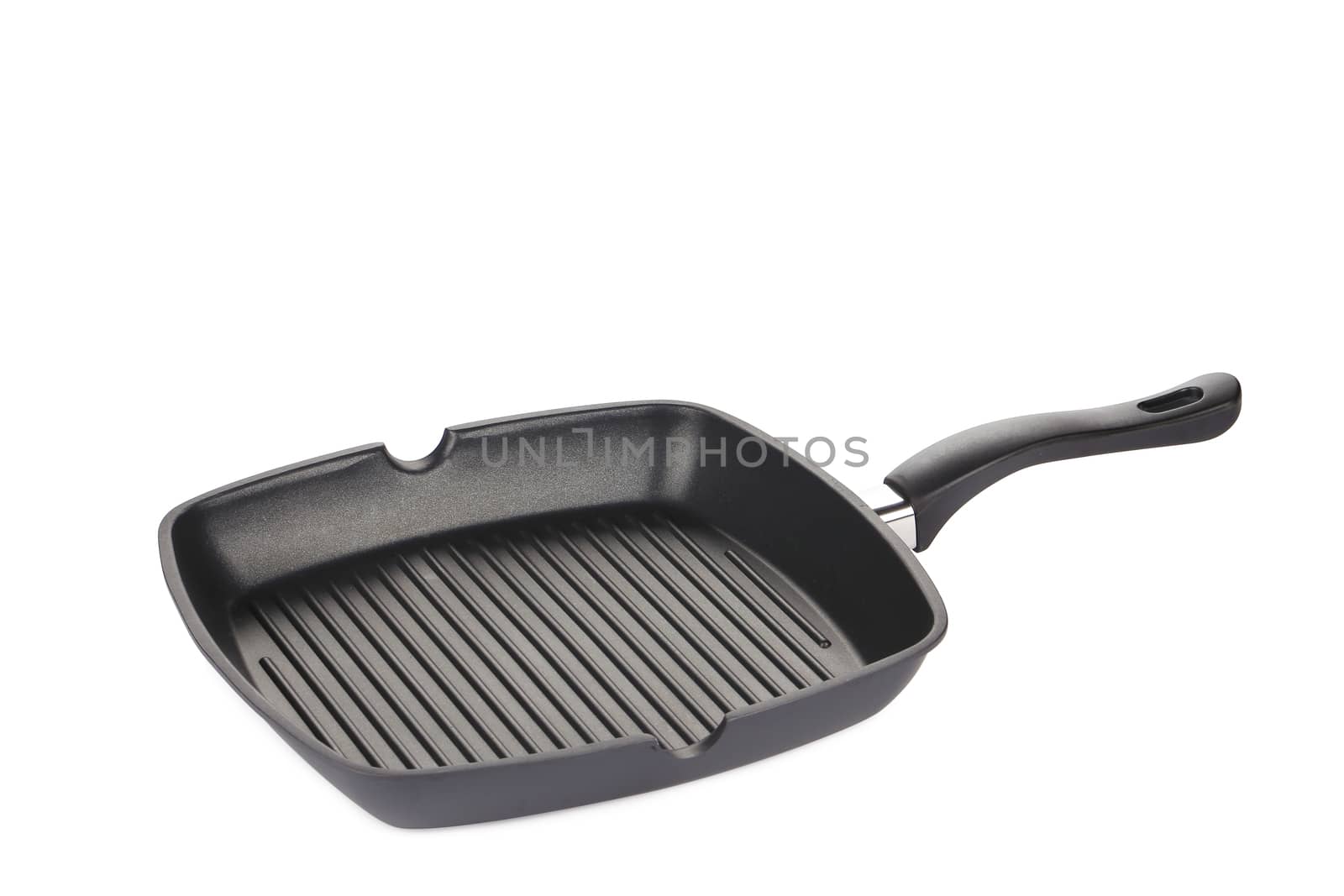 Black frying pan. Isolated on a white background.