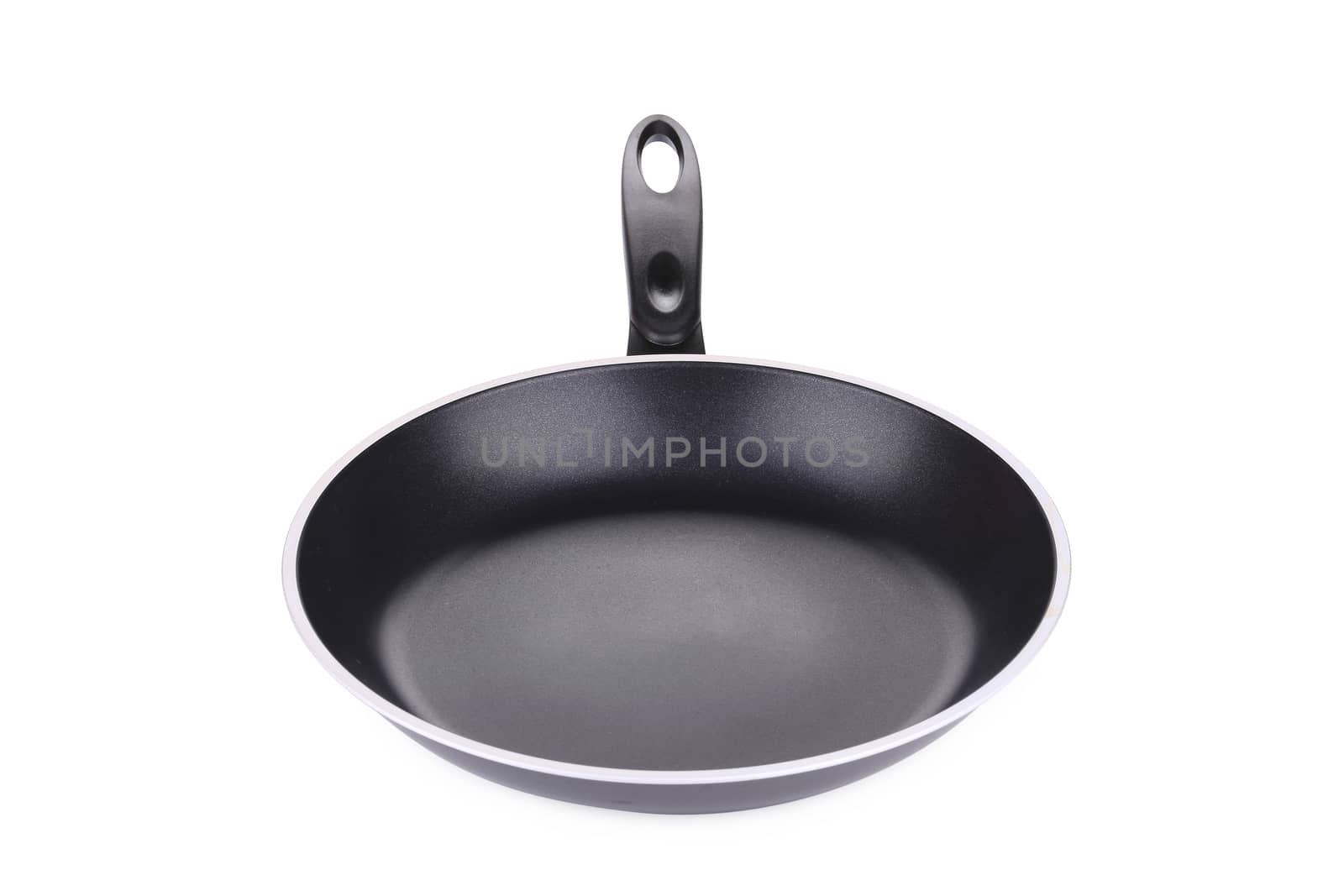 Black frying pan. Isolated on a white background.