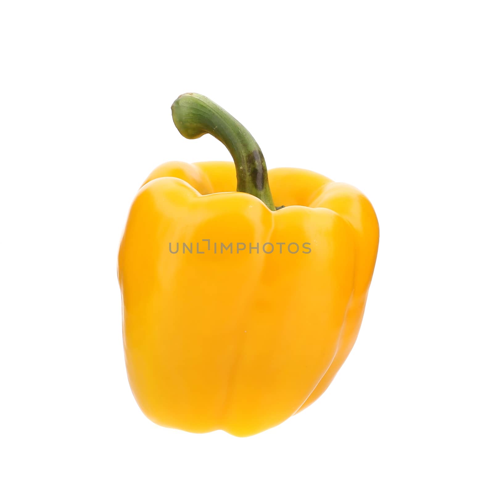 Sweet yellow pepper. Isolated on a white background.