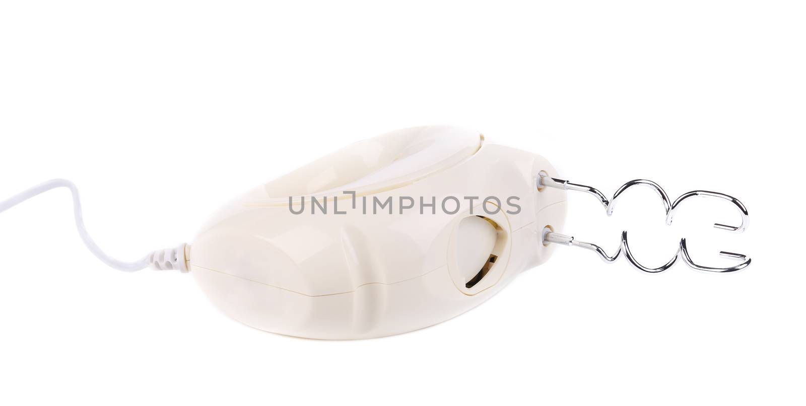 Kitchen hand mixer. Isolated on a white background.