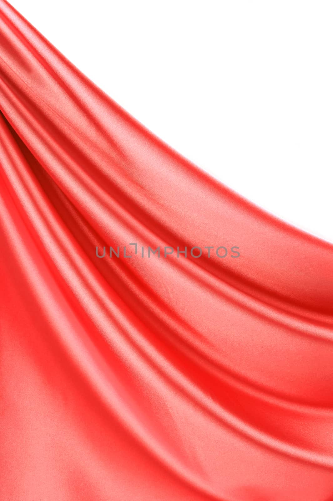 Close up of red silk with streams. by indigolotos