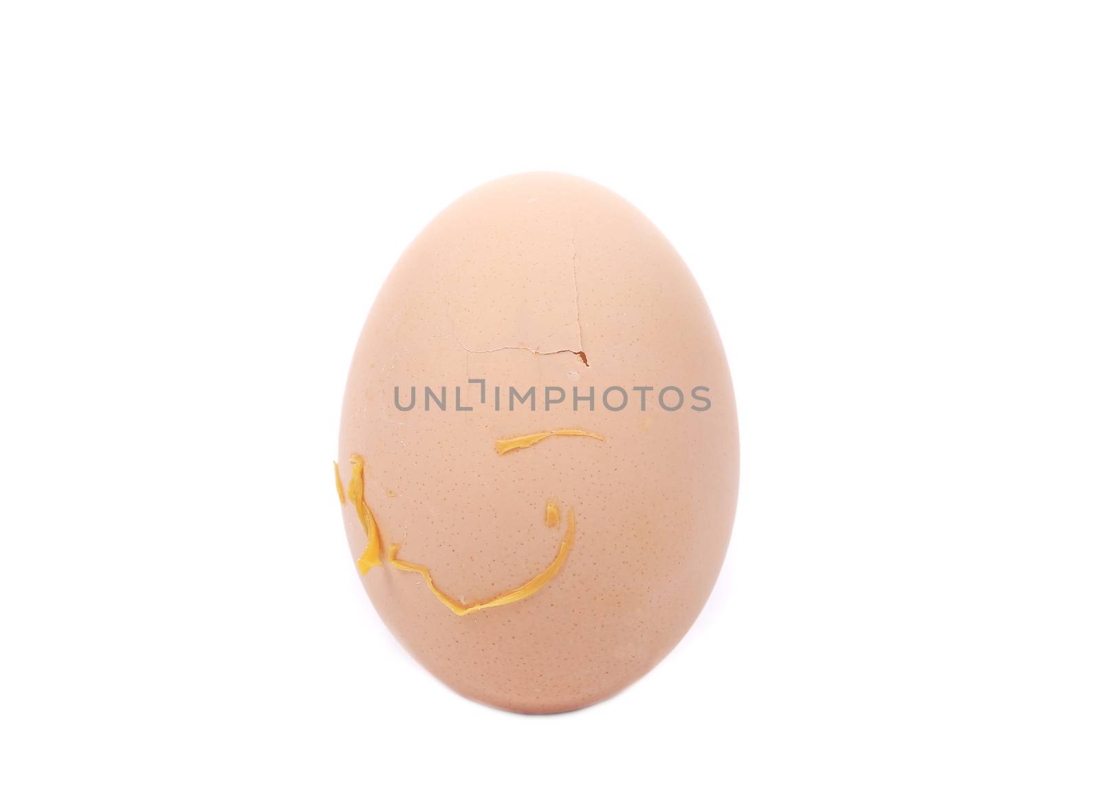 Broken egg. Isolated on a white background.
