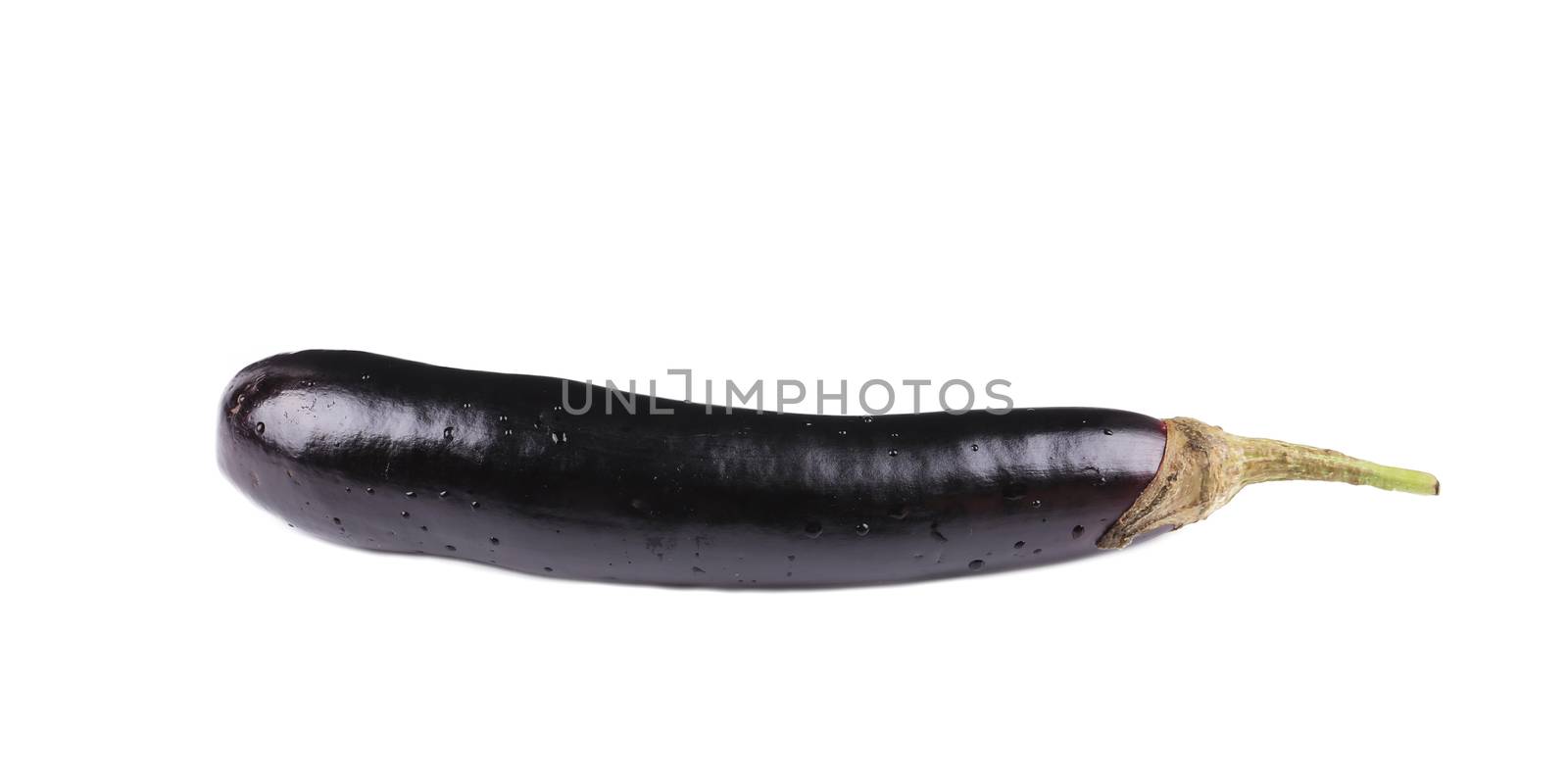 Fresh eggplant. Isolated on a white background.