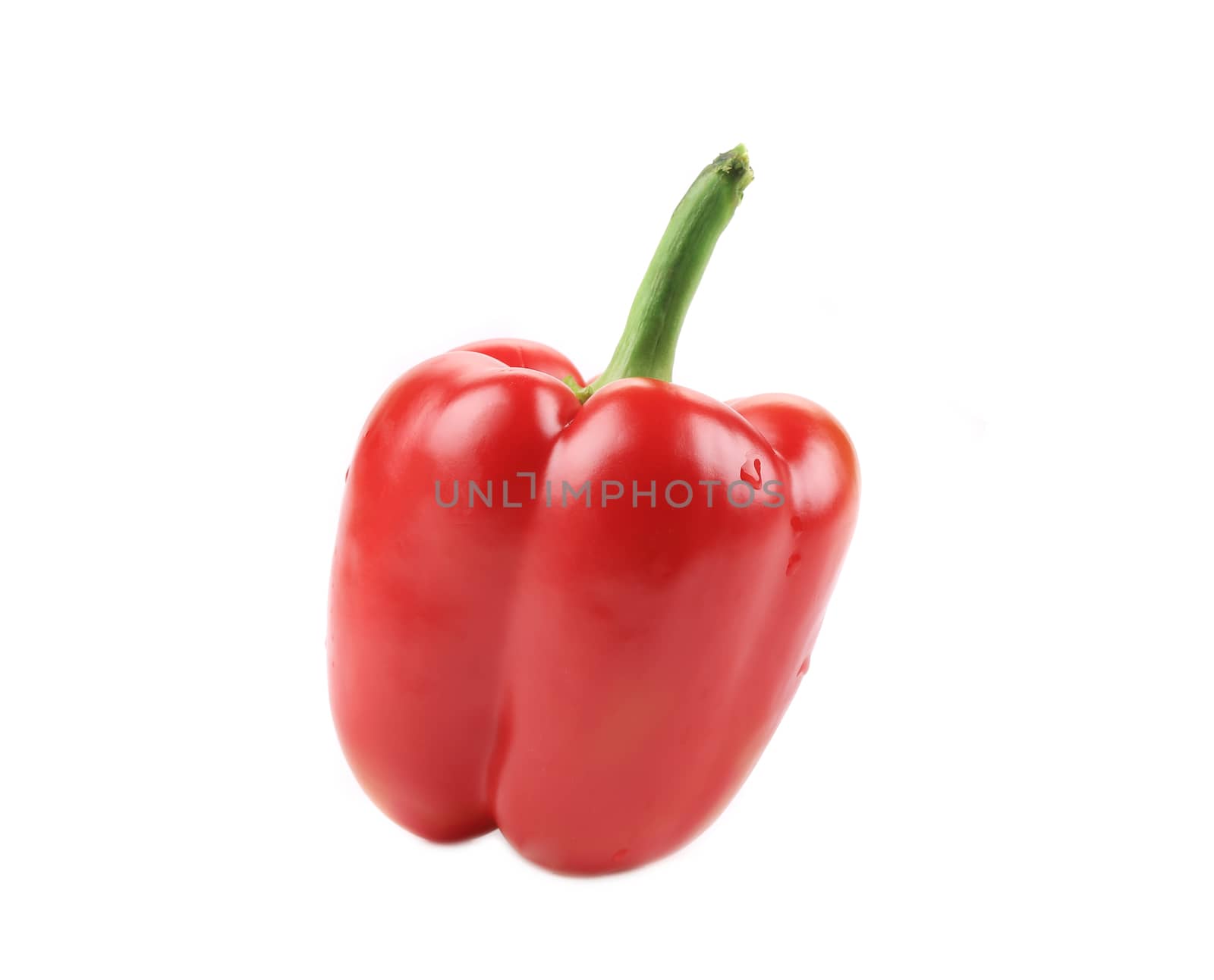 Fresh red bell pepper. Isolated on a white background.