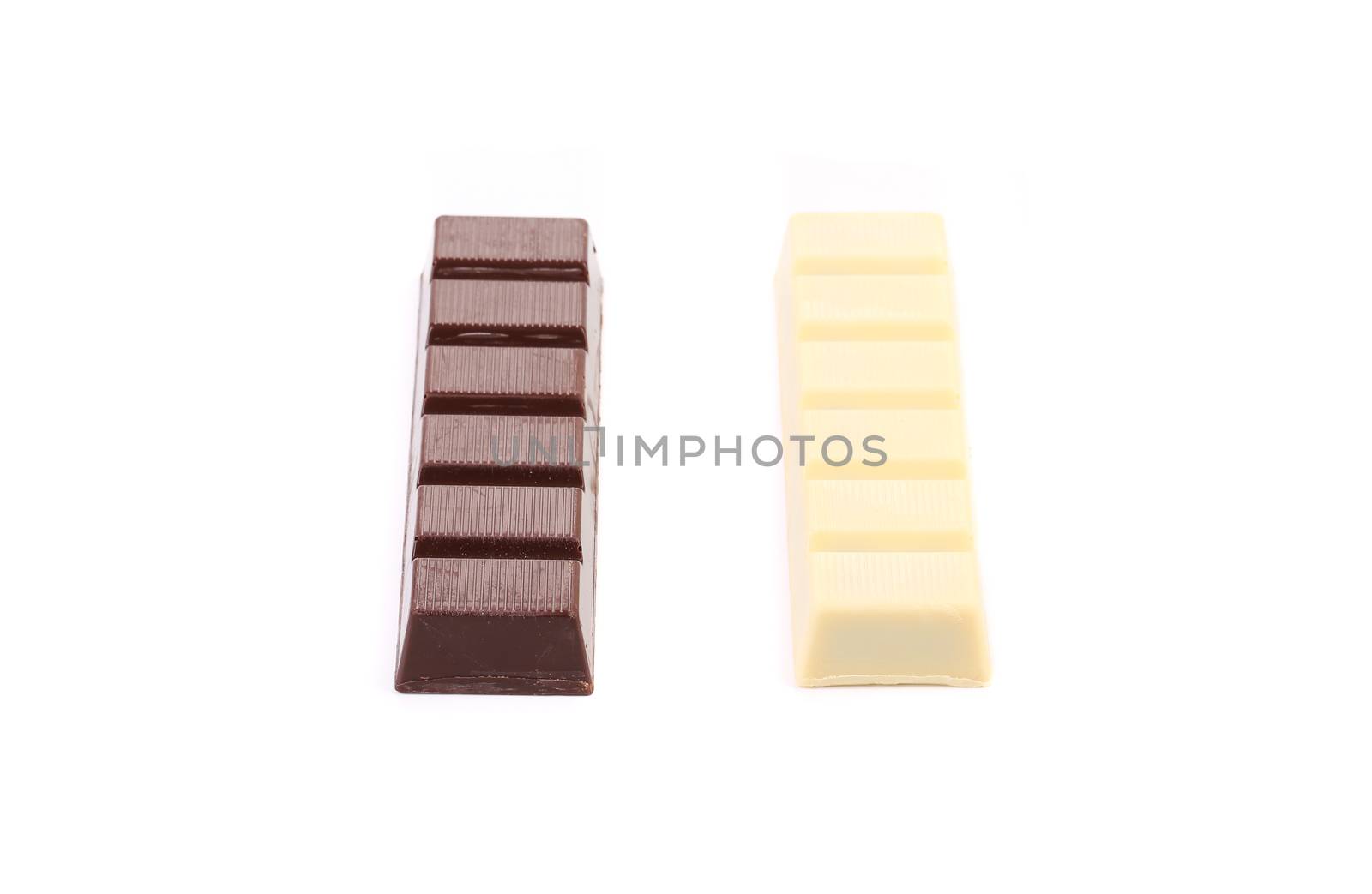 Delicious chocolate bars. Isolated on a white background.