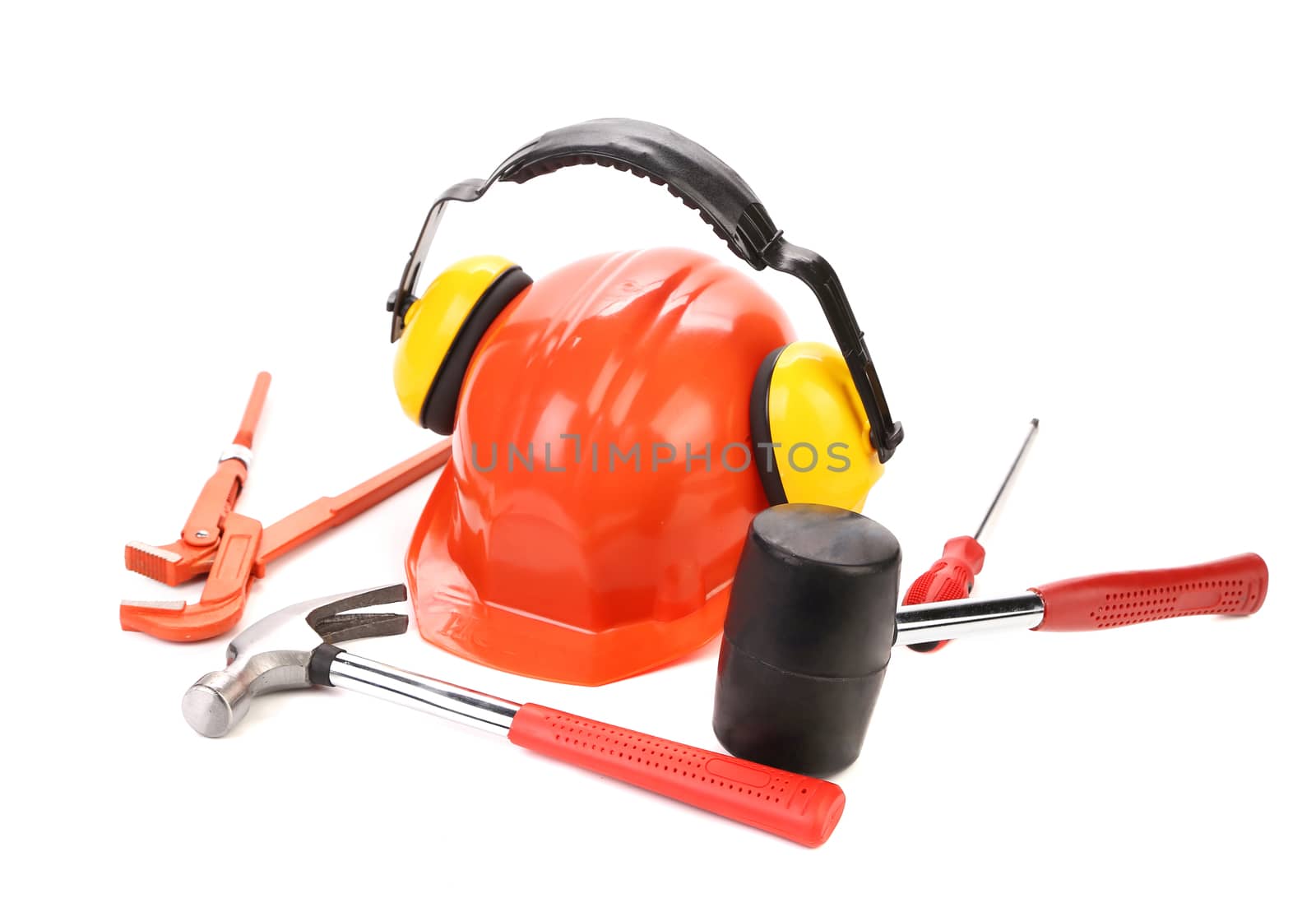 Various working equipment. Isolated on a white background.