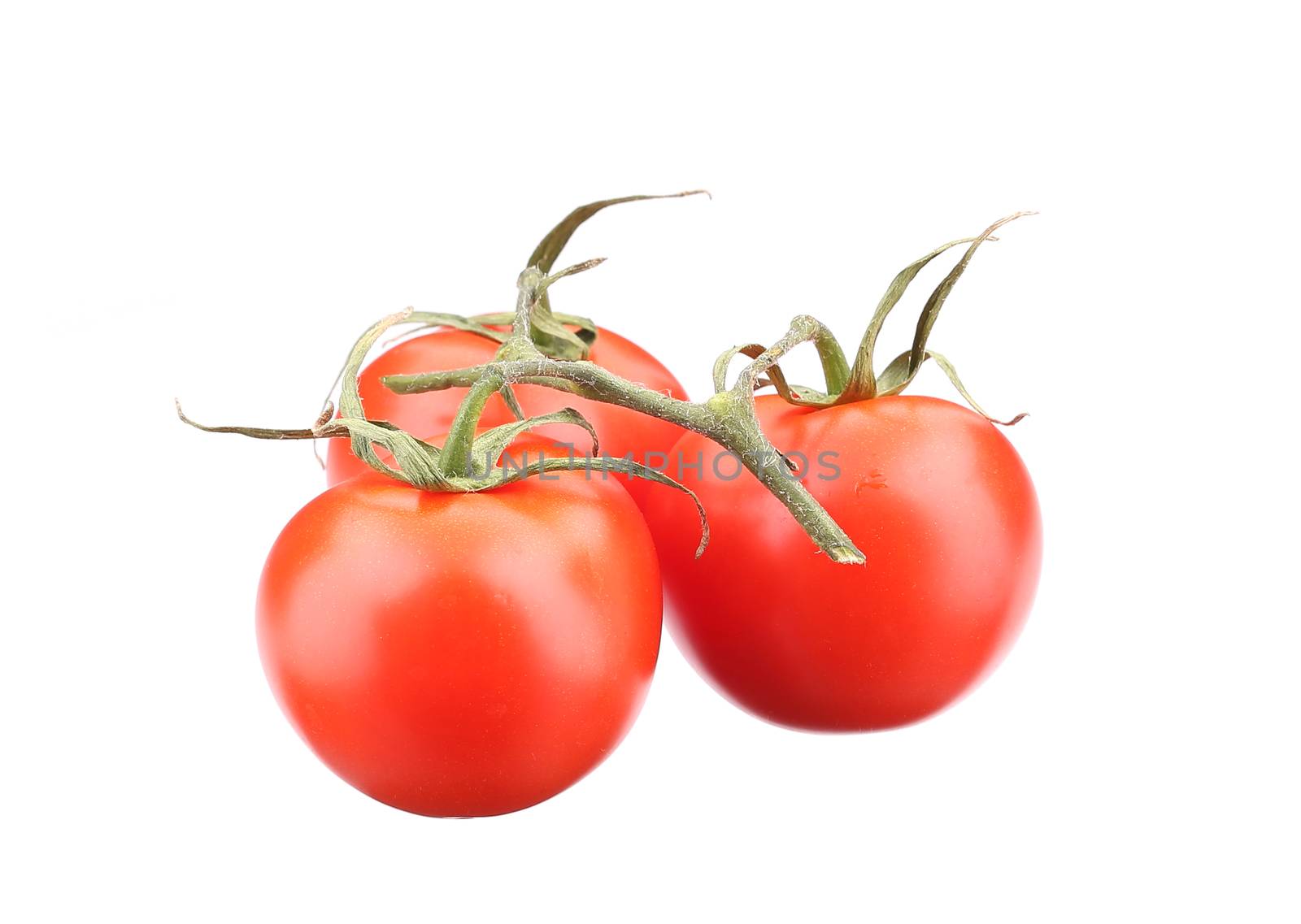 Ripe tomatoes. Isolated on a white background.