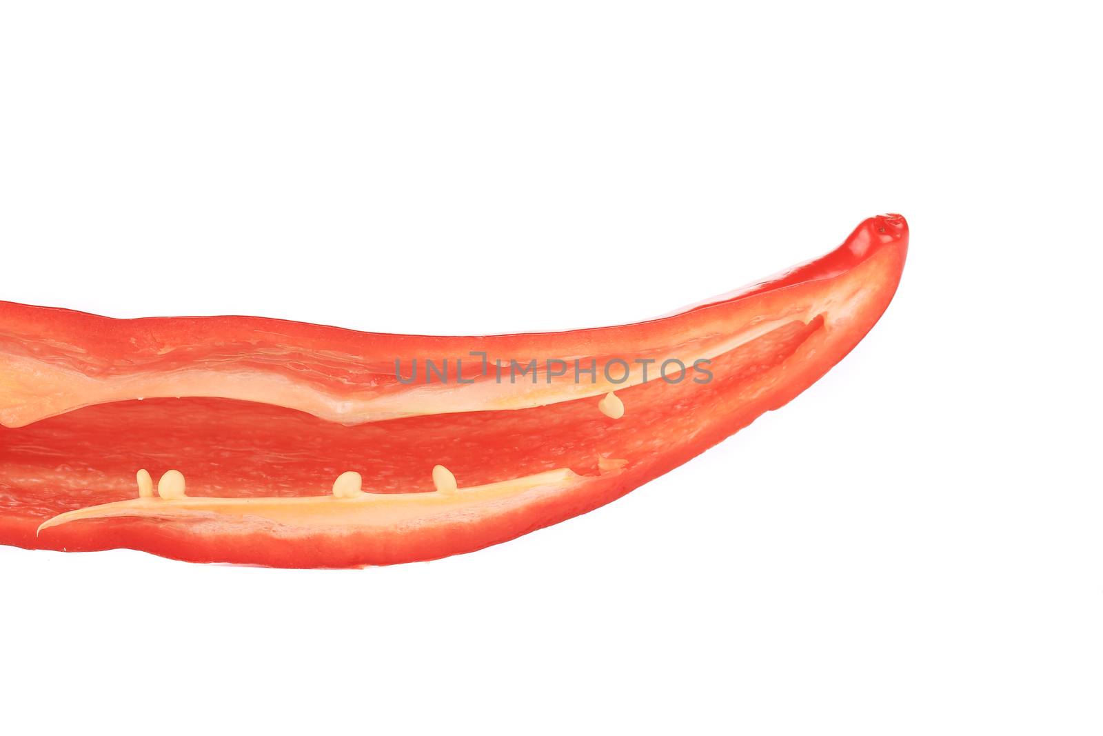 Red chili pepper. Isolated on a white background.