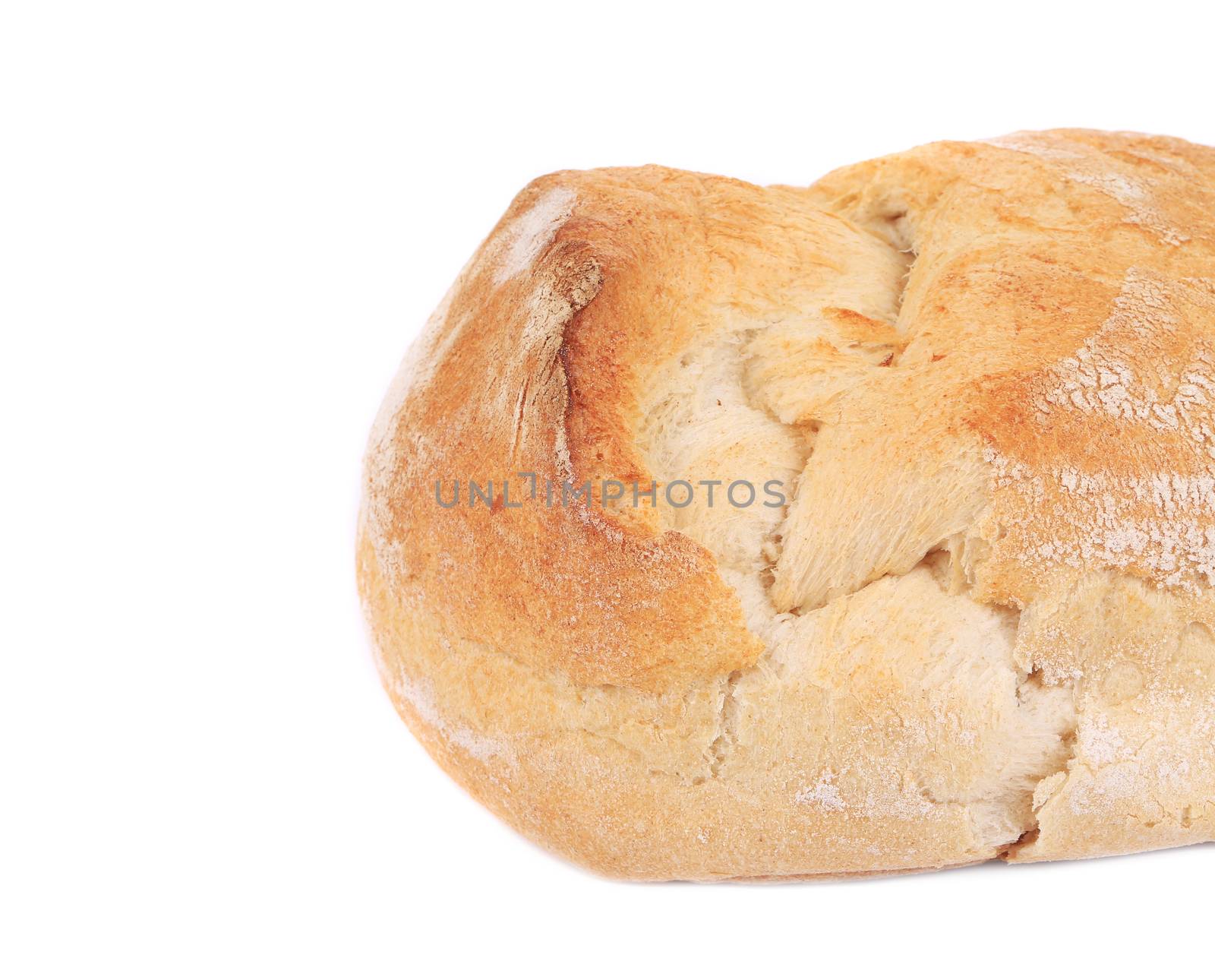 Loaf of bread. Isolated on a white background.