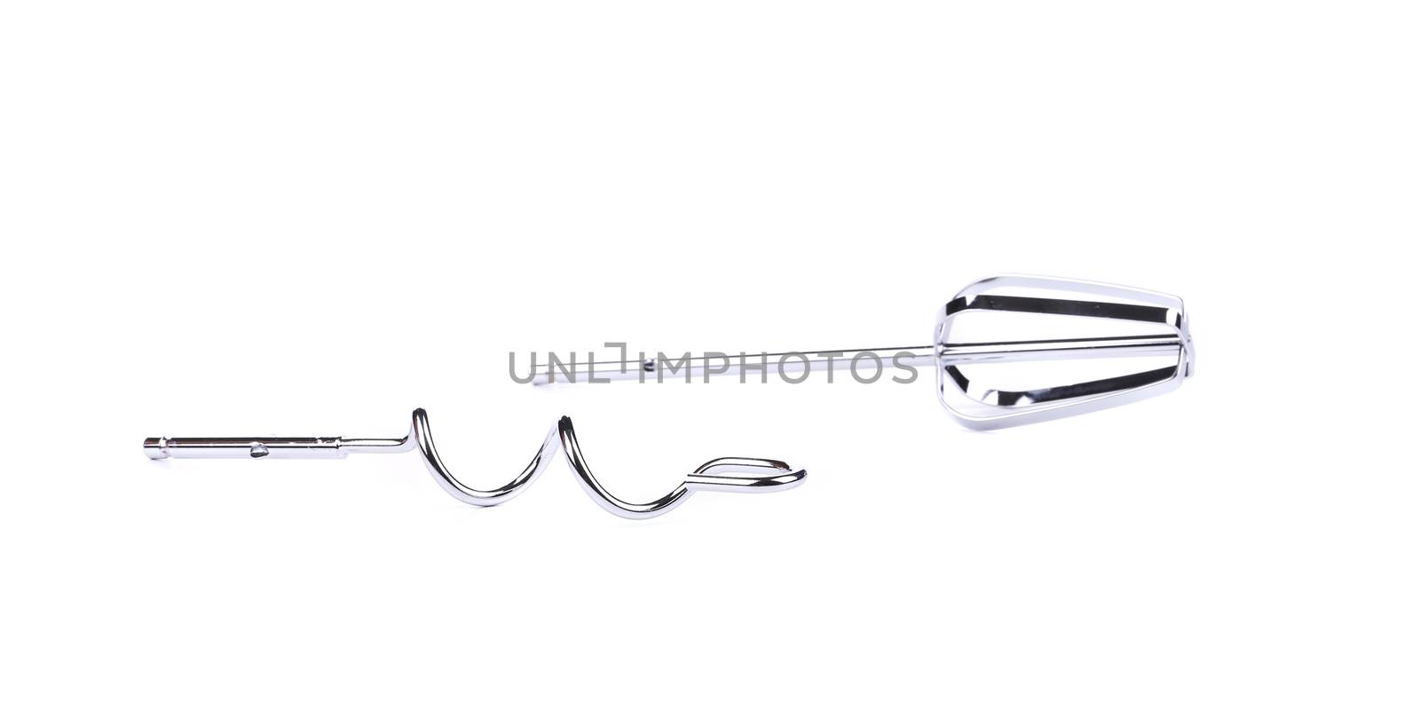 Beaters for hand mixer. Isolated on a white background.