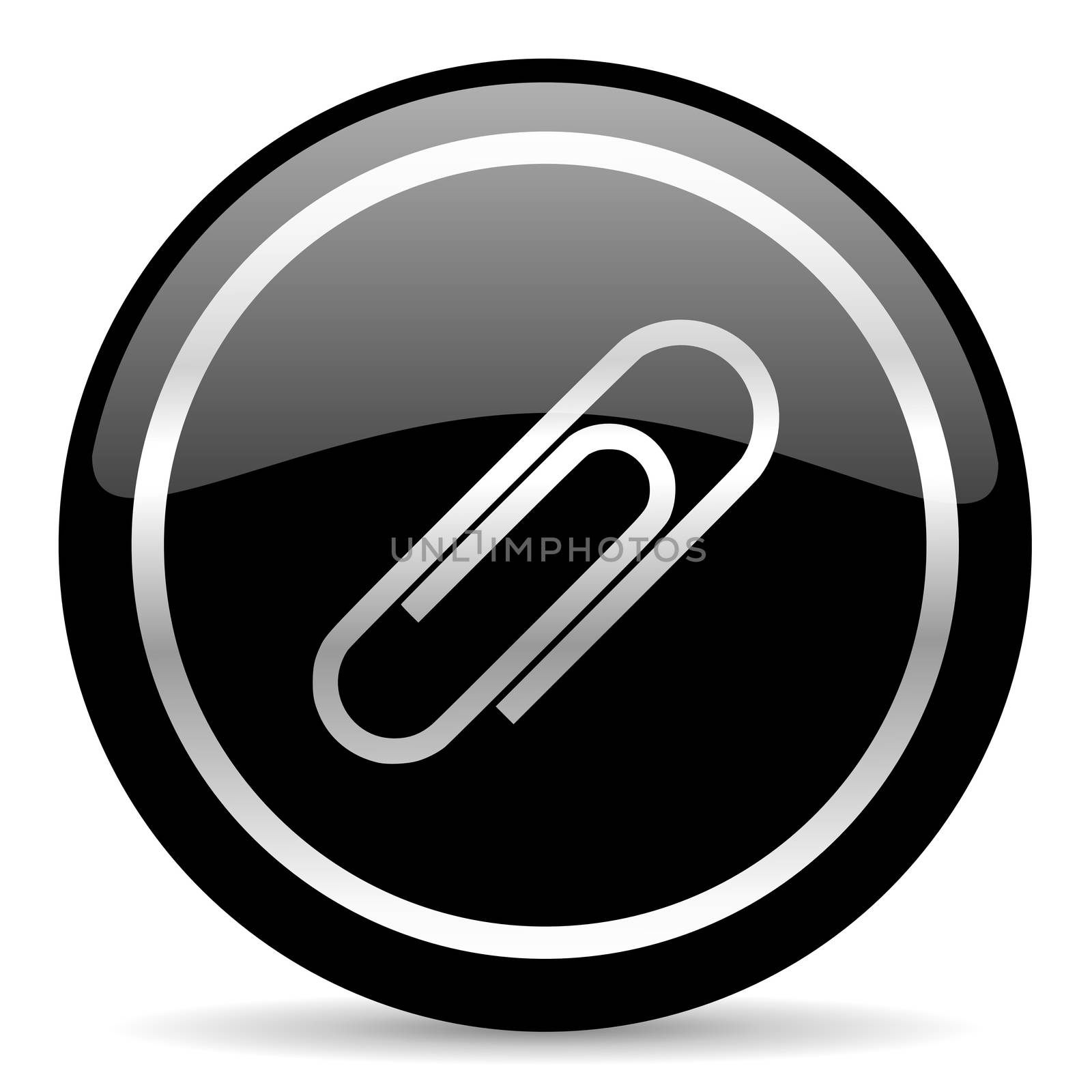 black web button on white background