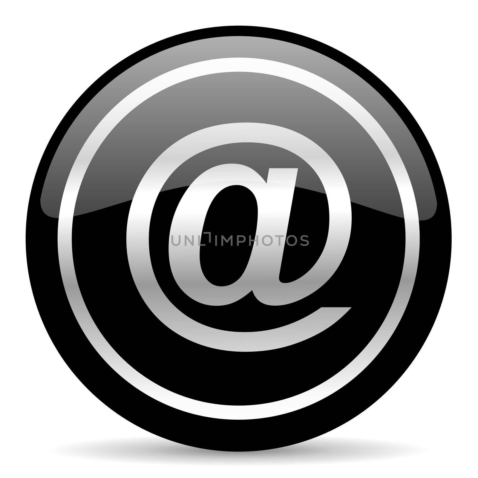 black web button on white background