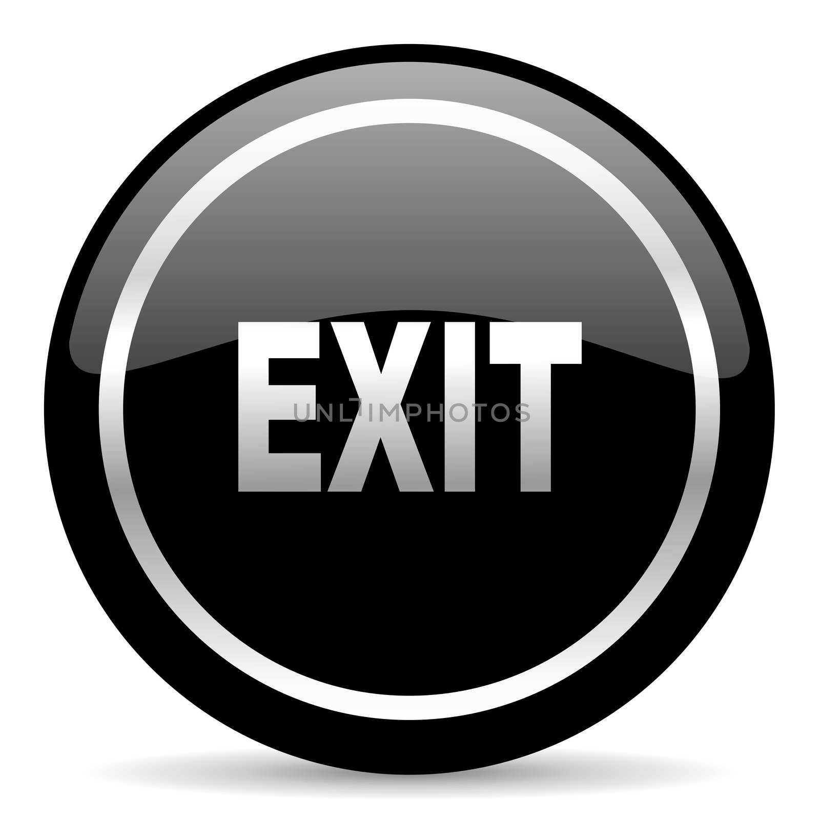 black web button on white background