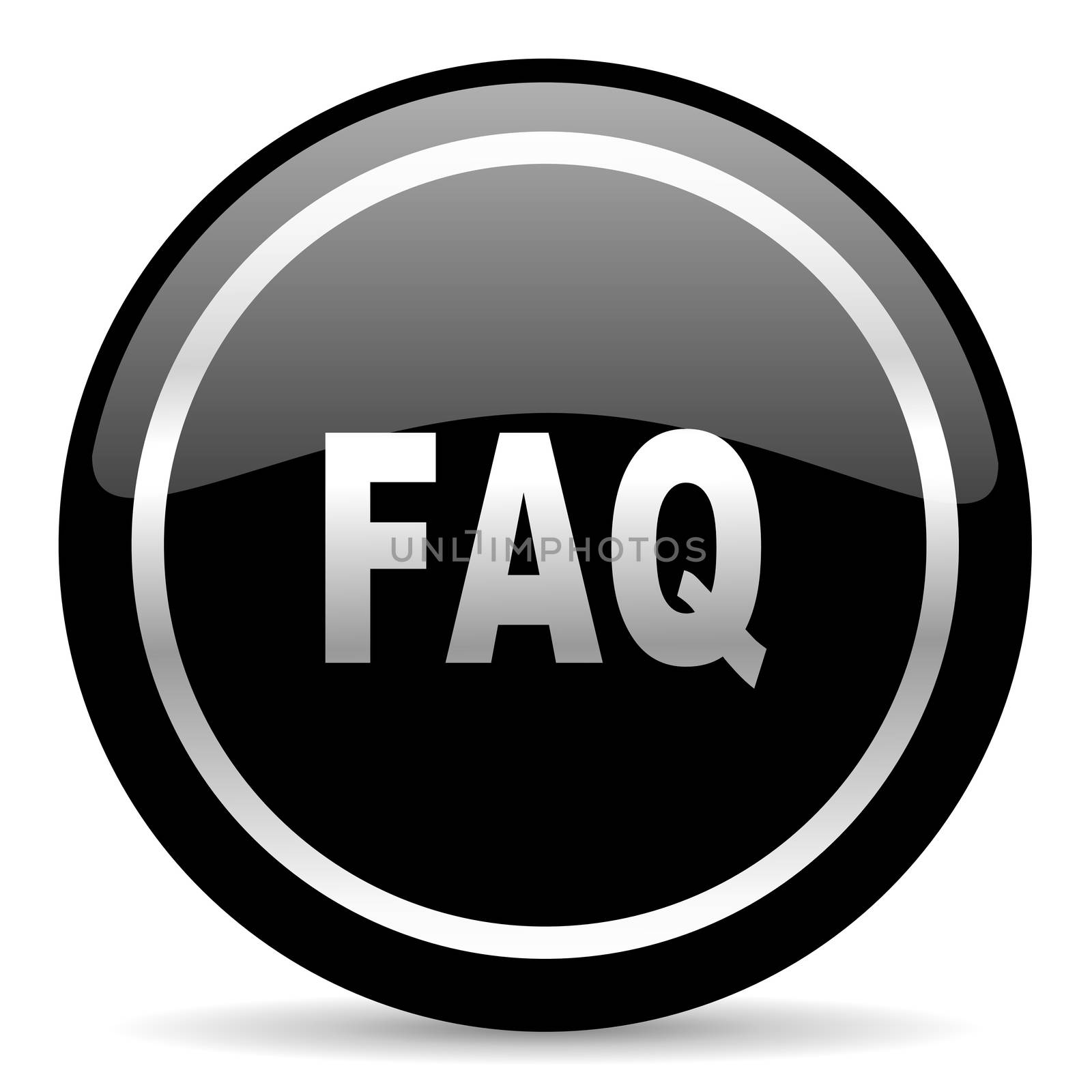 black web button on white background