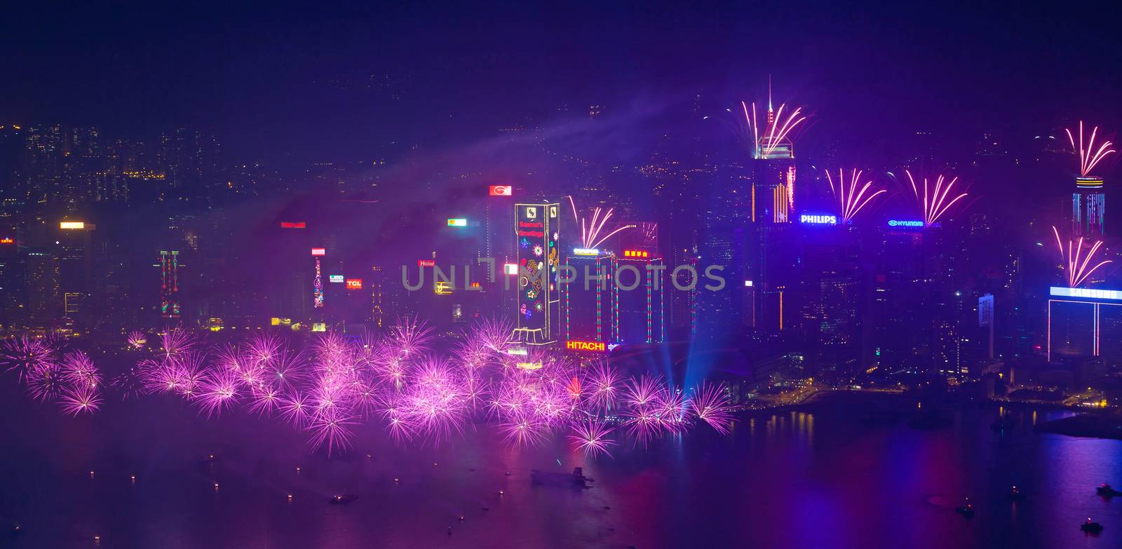 Hong Kong fireworks 2014 by kawing921