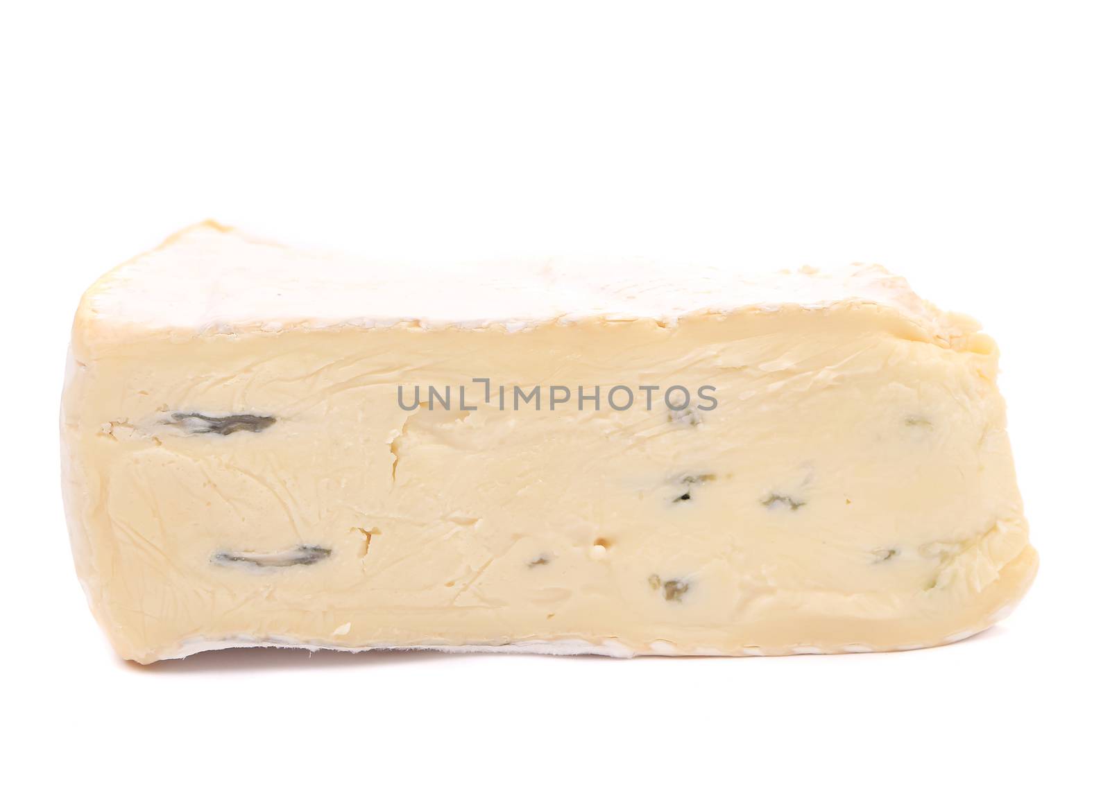 Tasty cheese brie. Isolated on a white background.