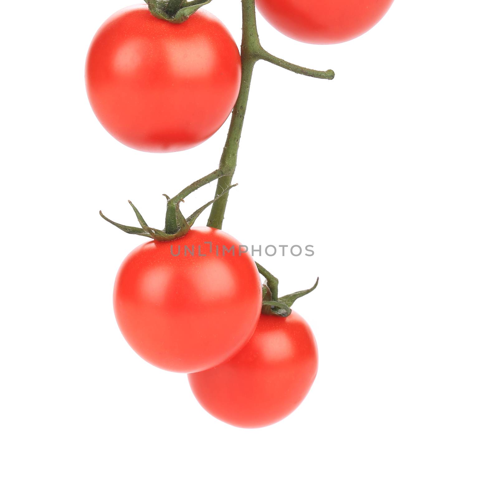  Isolated on a white background. Tasty tomatoes-cherry.