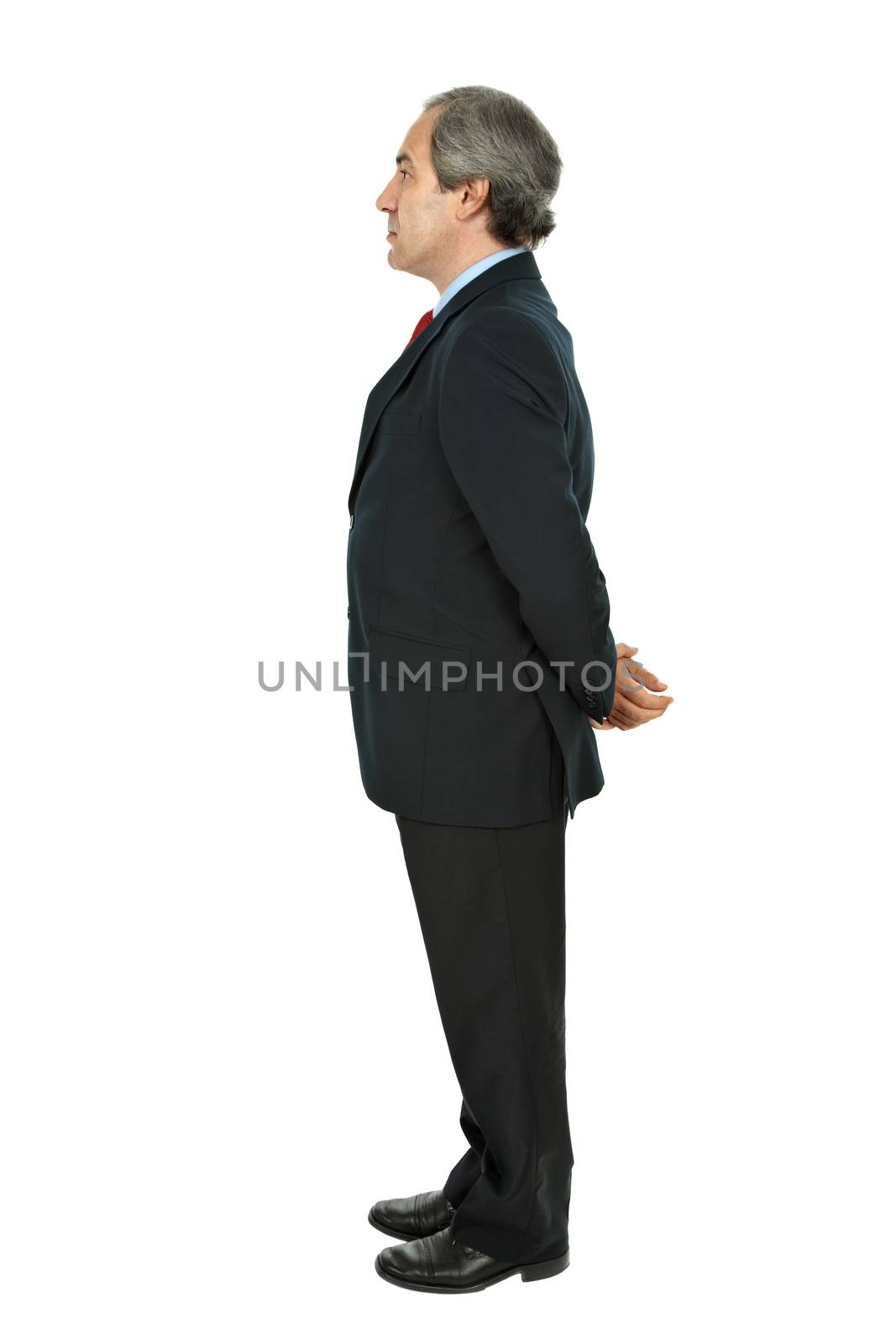 mature business man isolated on white background