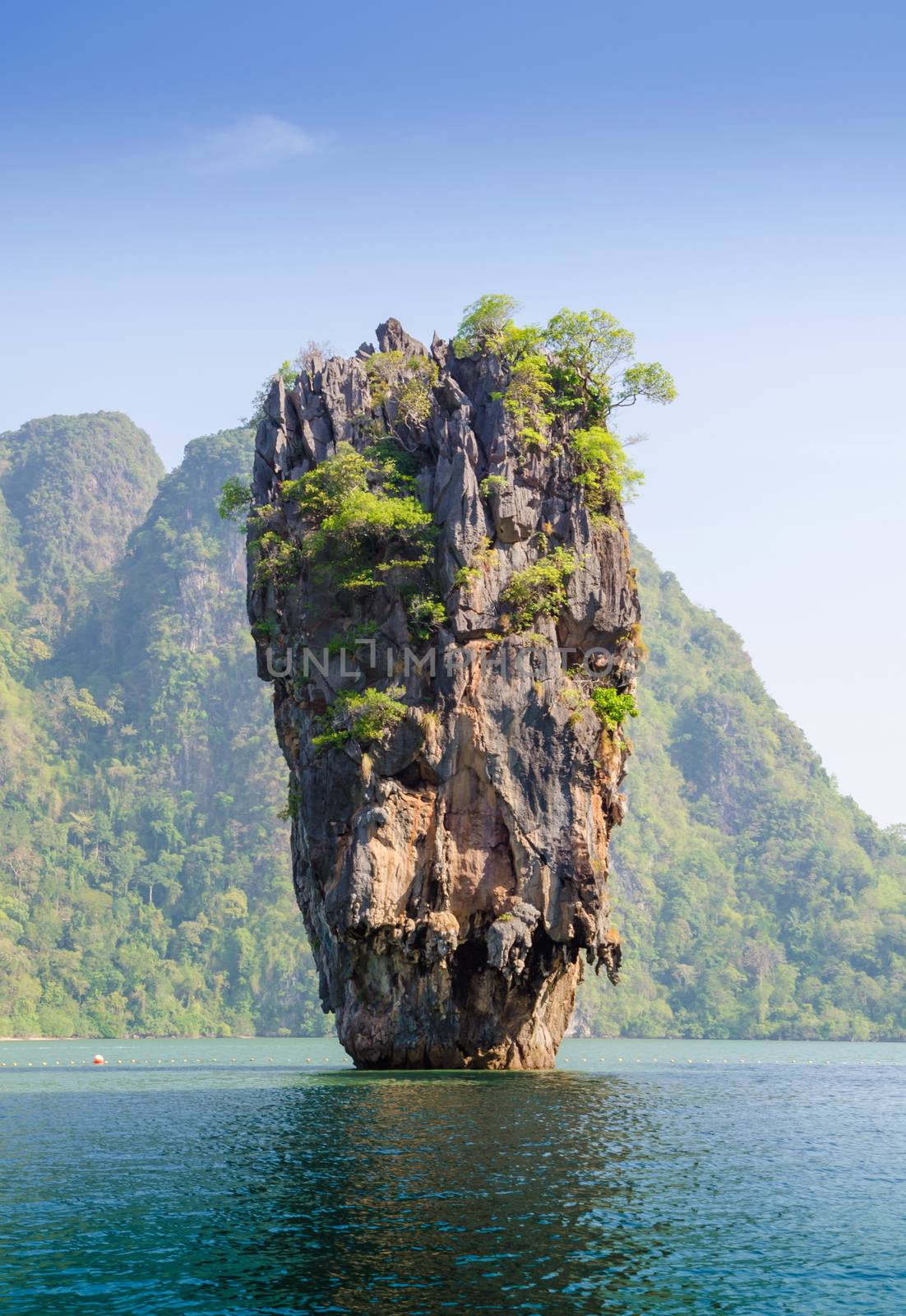 Island in Phuket, Thailand . James Bond island geology rock formation 